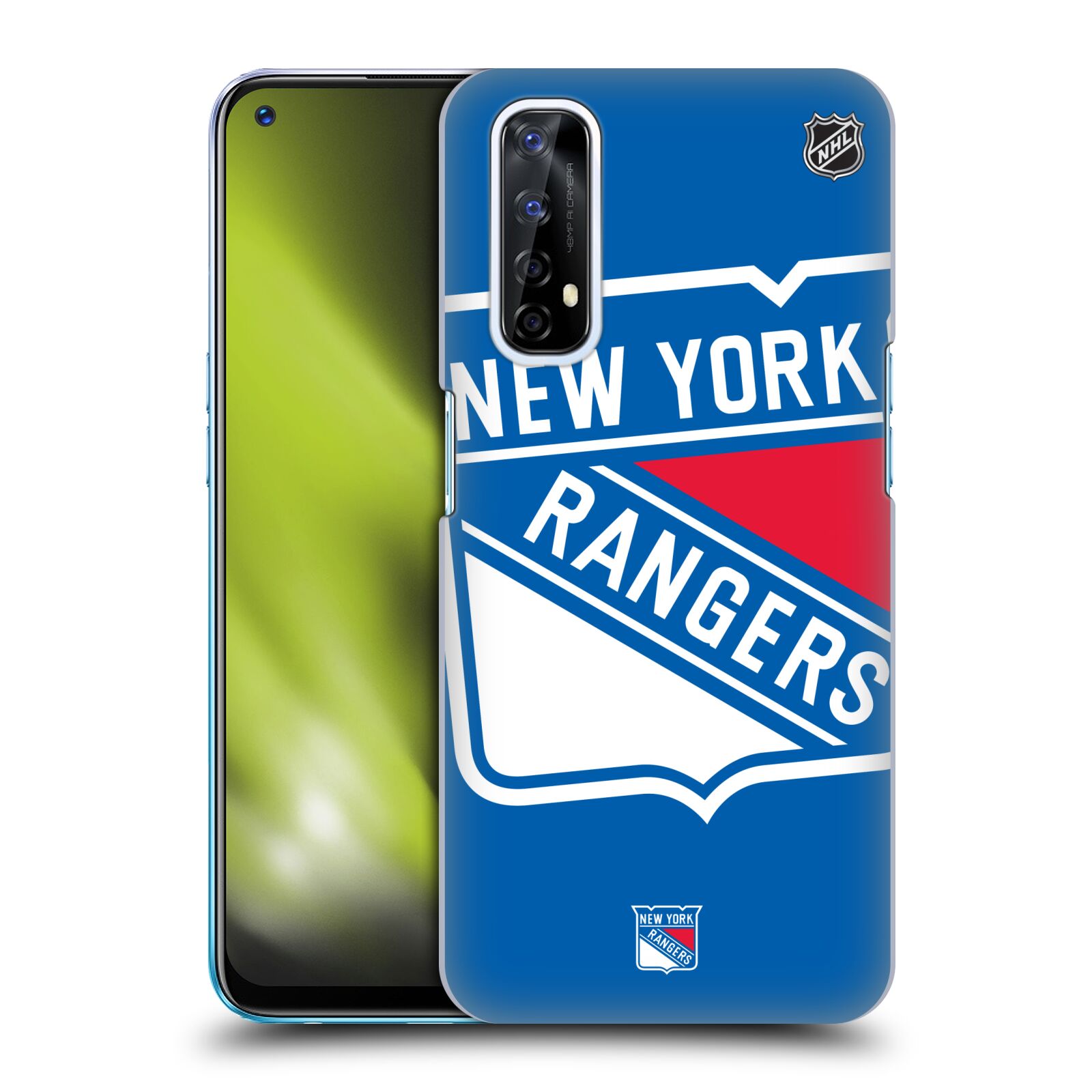 Pouzdro na mobil Realme 7 - HEAD CASE - Hokej NHL - New York Rangers - Velký znak