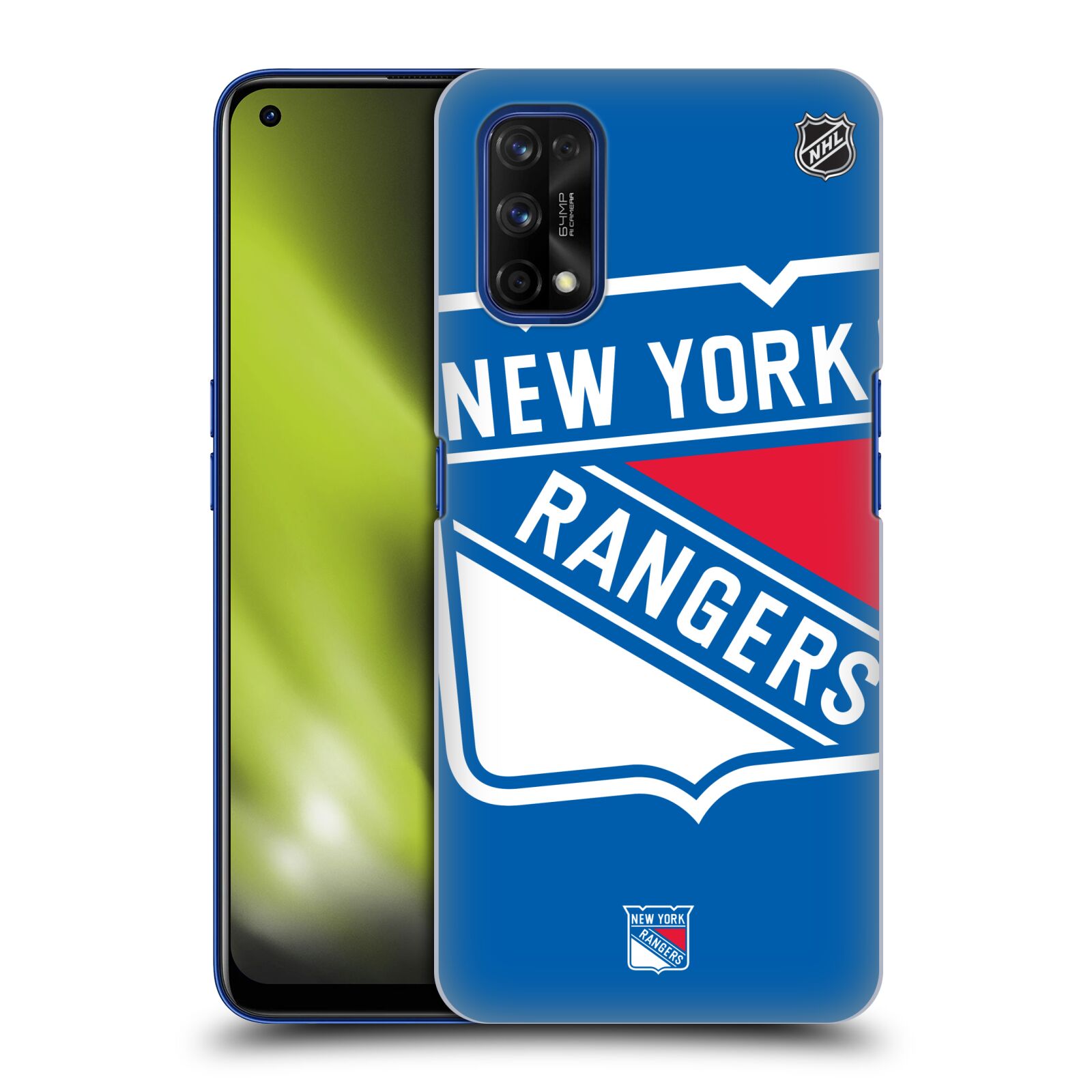 Pouzdro na mobil Realme 7 PRO - HEAD CASE - Hokej NHL - New York Rangers - Velký znak