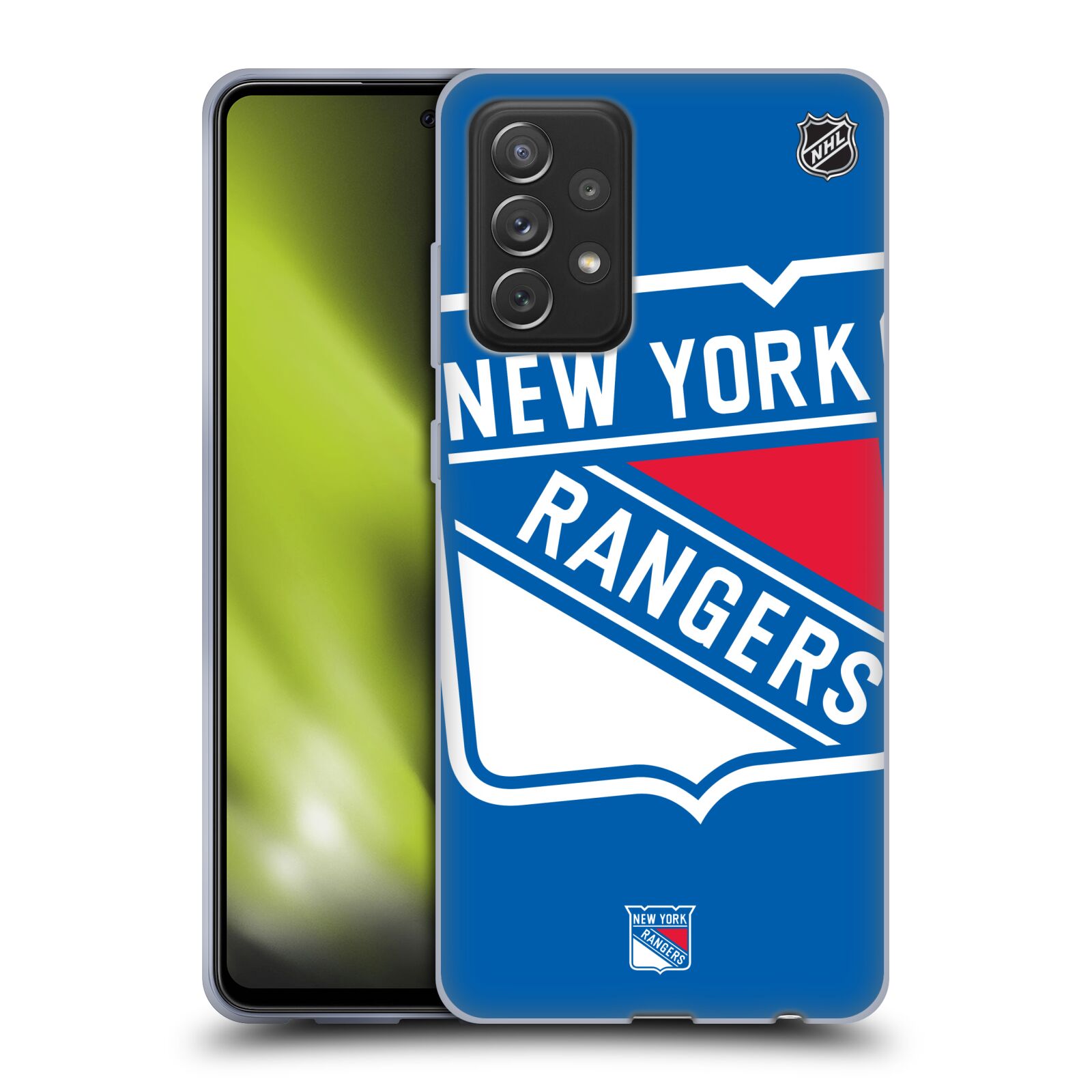 Pouzdro na mobil Samsung Galaxy A72 / A72 5G - HEAD CASE - Hokej NHL - New York Rangers - Velký znak
