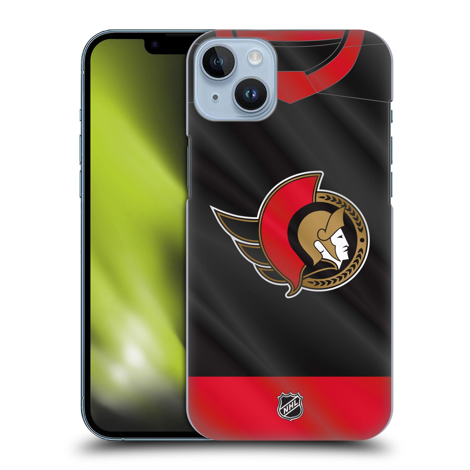 Pouzdro na mobil Apple Iphone 14 PLUS - HEAD CASE - Hokej NHL - Ottawa Senators - Dres