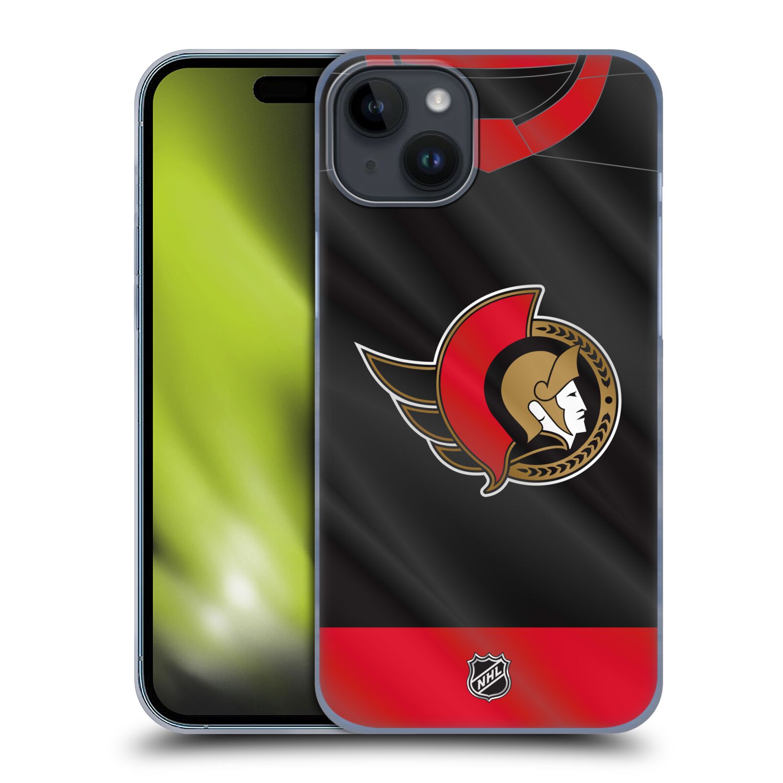 Plastový obal HEAD CASE na mobil Apple Iphone 15 PLUS  Hokej NHL - Ottawa Senators - Dres
