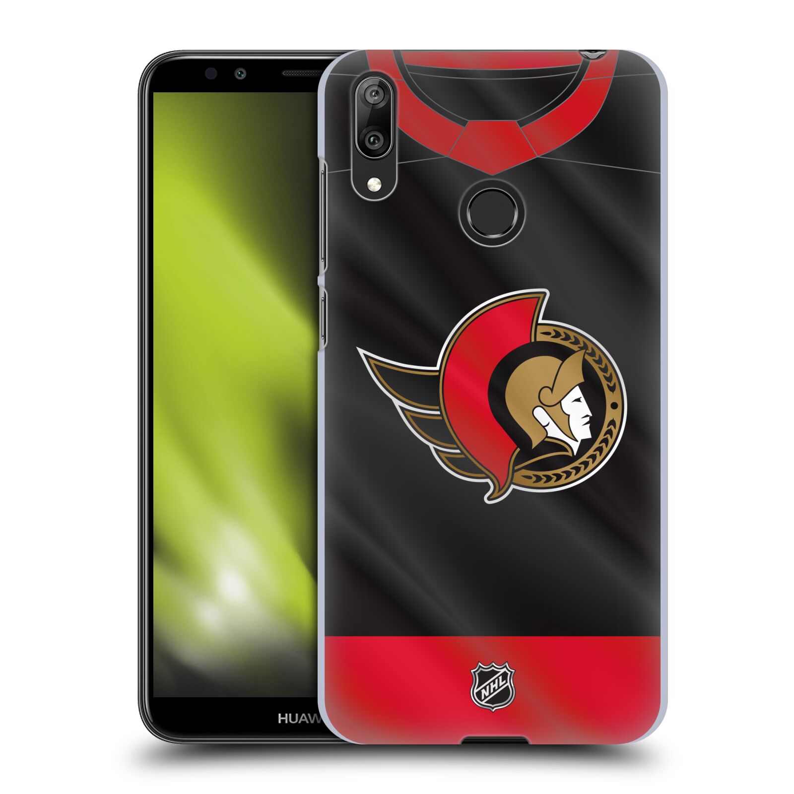 Pouzdro na mobil Huawei Y7 2019 - HEAD CASE - Hokej NHL - Ottawa Senators - Dres