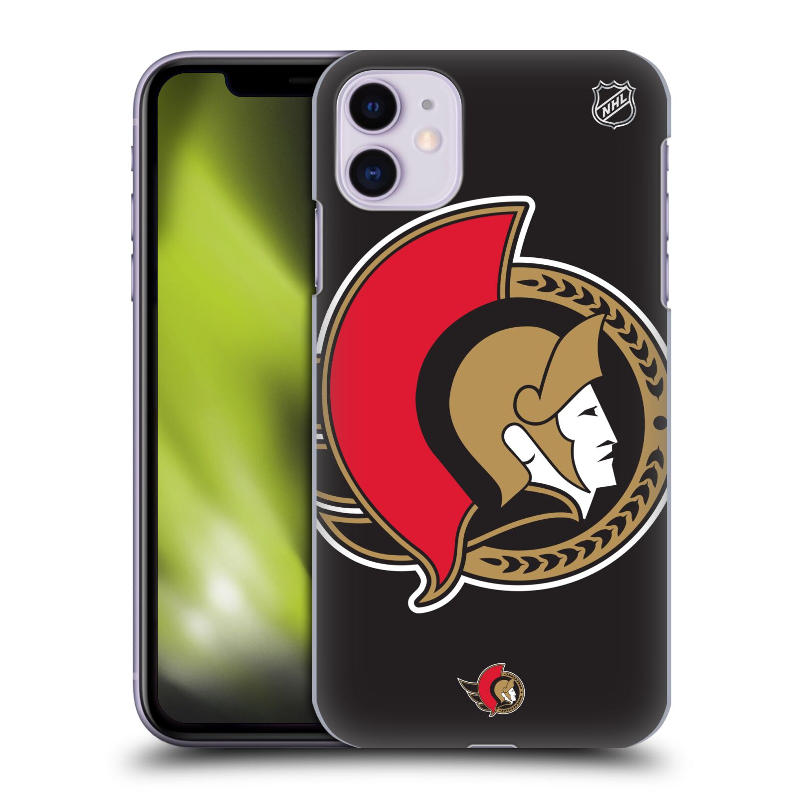 Pouzdro na mobil Apple Iphone 11 - HEAD CASE - Hokej NHL - Ottawa Senators - Velký znak
