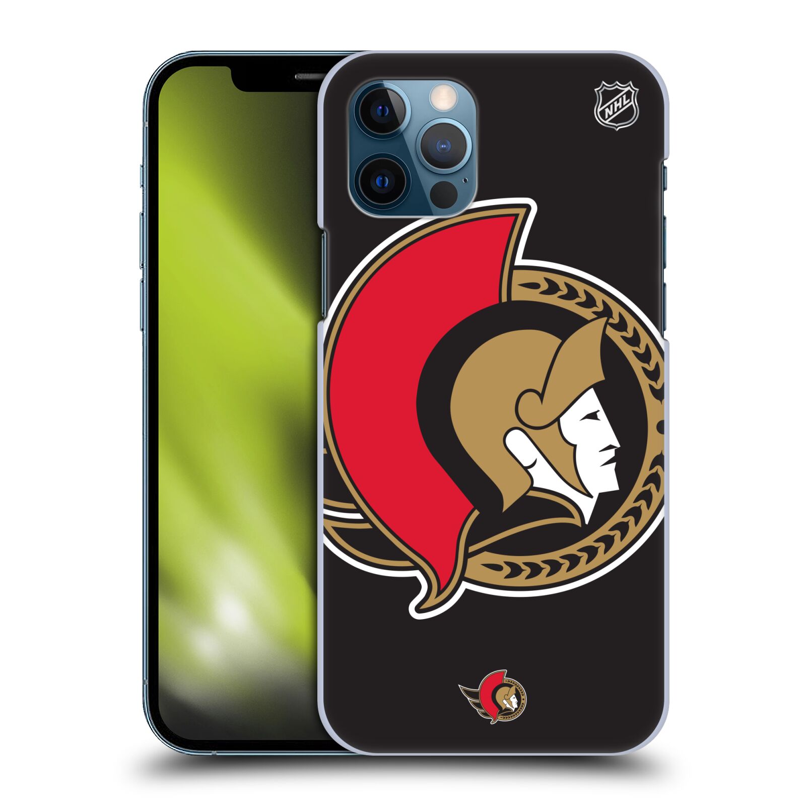 Pouzdro na mobil Apple Iphone 12 / 12 PRO - HEAD CASE - Hokej NHL - Ottawa Senators - Velký znak