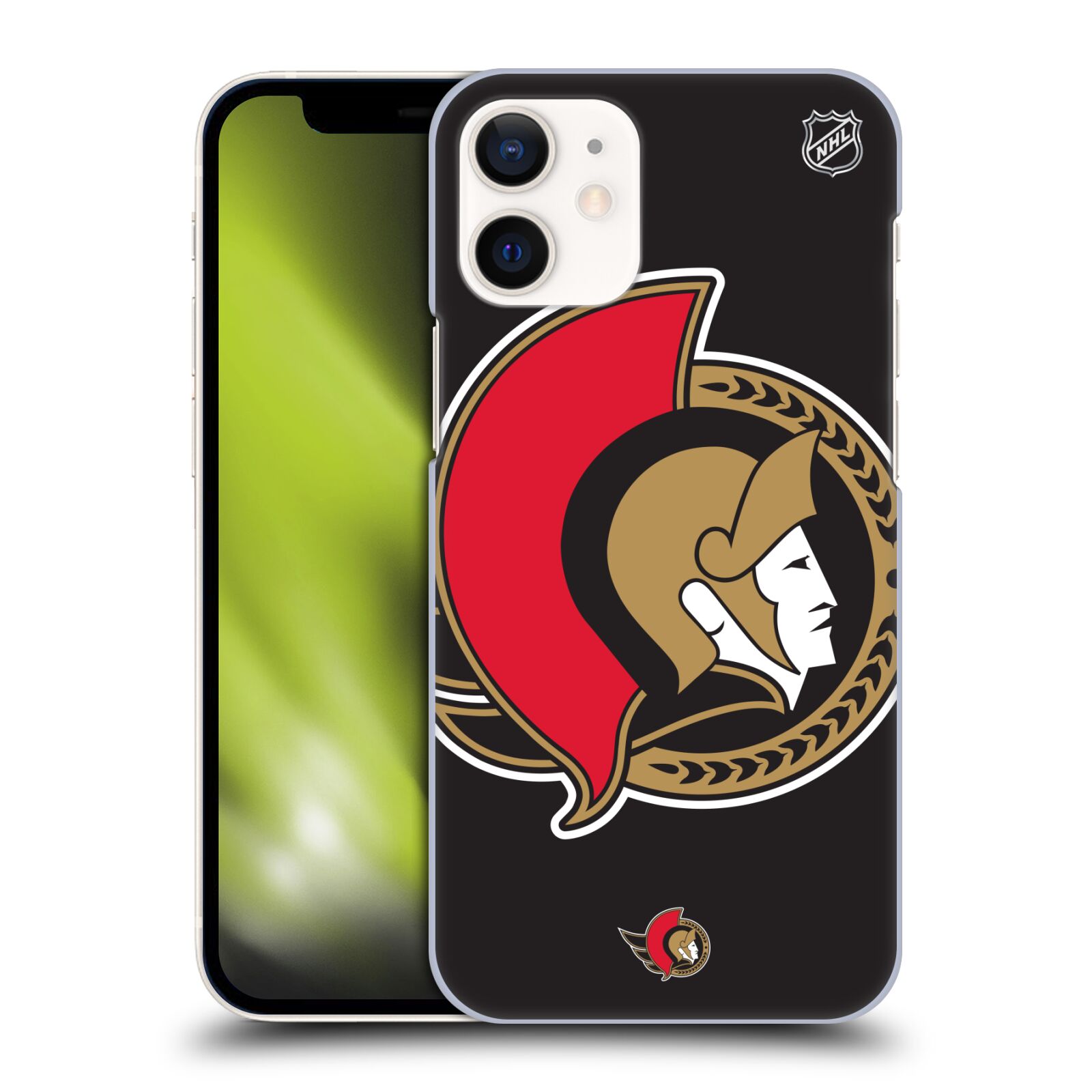 Pouzdro na mobil Apple Iphone 12 MINI - HEAD CASE - Hokej NHL - Ottawa Senators - Velký znak