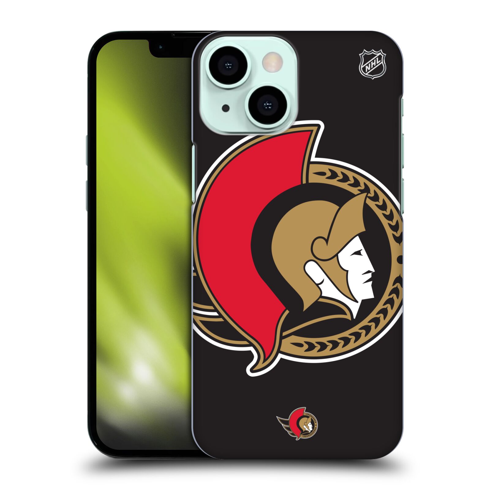 Pouzdro na mobil Apple Iphone 13 MINI - HEAD CASE - Hokej NHL - Ottawa Senators - Velký znak