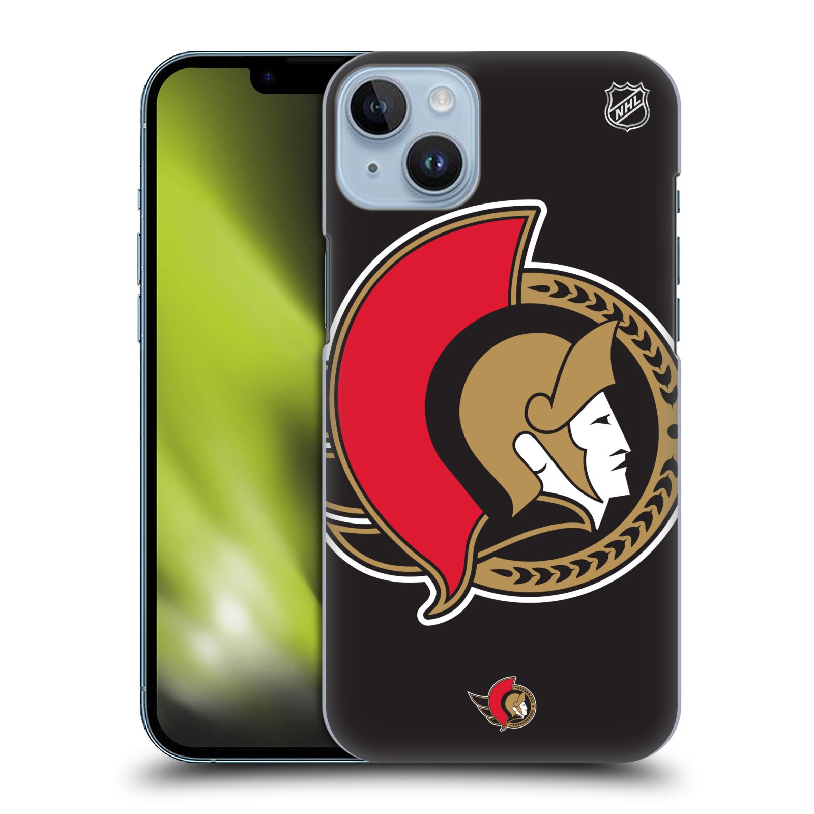 Pouzdro na mobil Apple Iphone 14 PLUS - HEAD CASE - Hokej NHL - Ottawa Senators - Velký znak