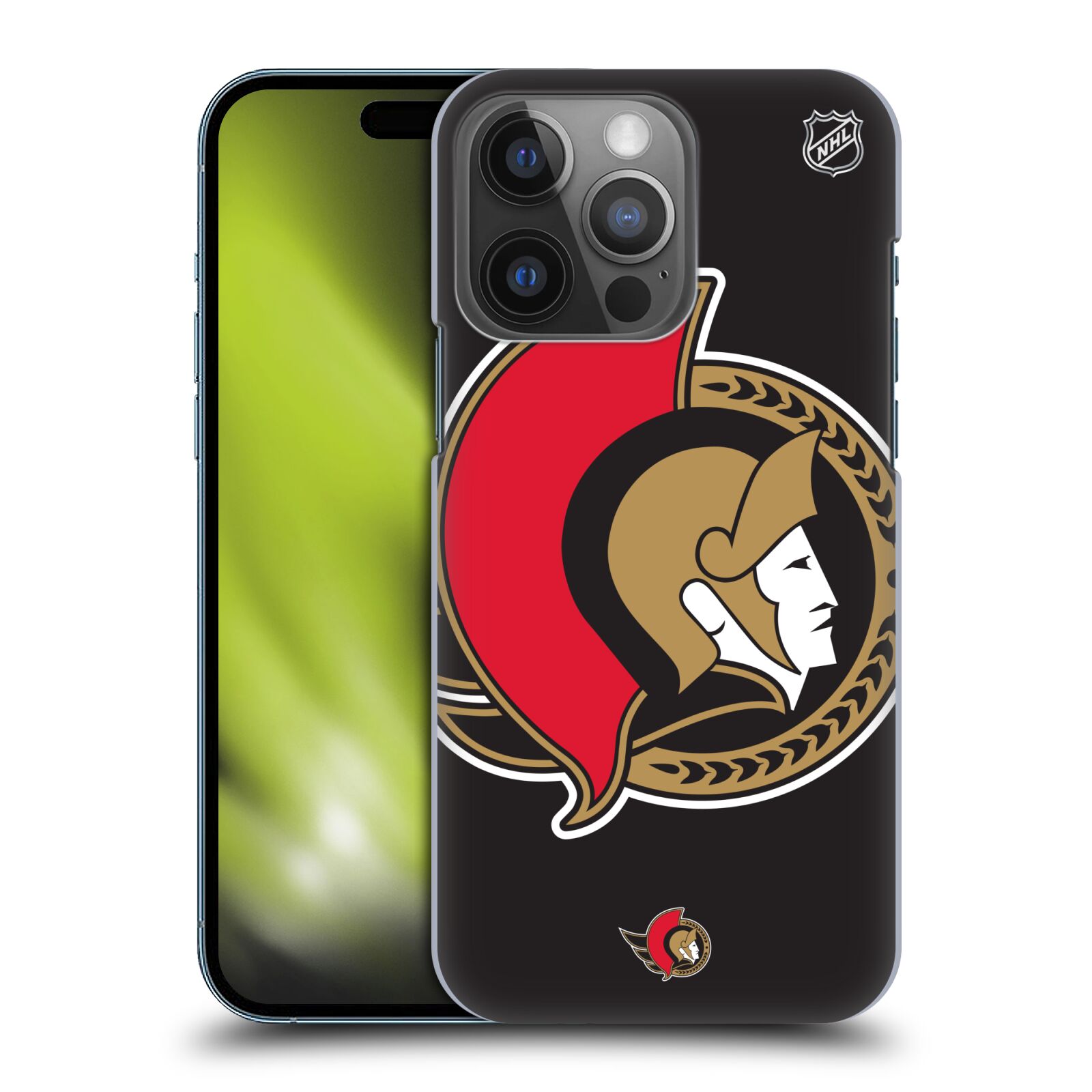 Pouzdro na mobil Apple Iphone 14 PRO - HEAD CASE - Hokej NHL - Ottawa Senators - Velký znak