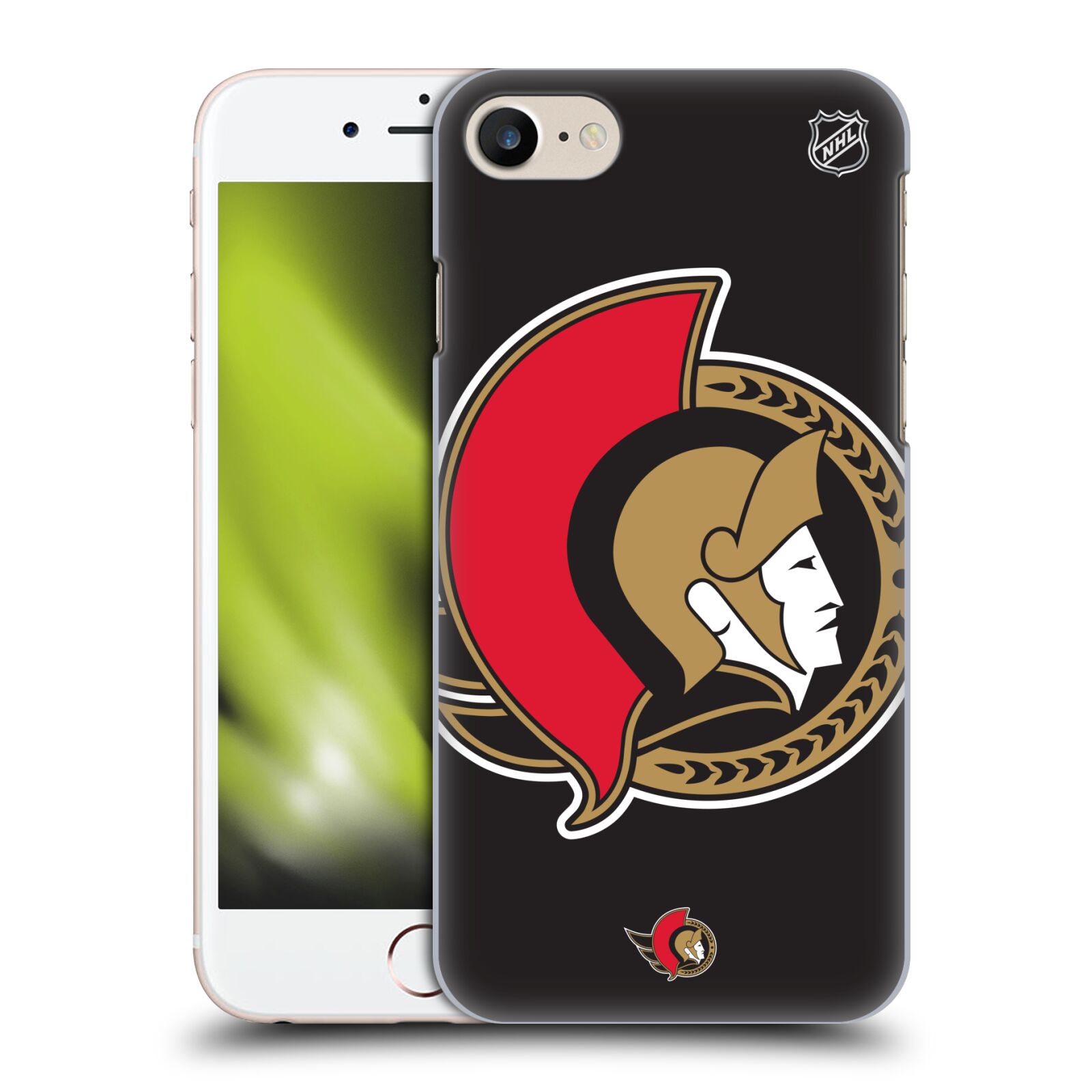 Pouzdro na mobil Apple Iphone 7/8 - HEAD CASE - Hokej NHL - Ottawa Senators - Velký znak