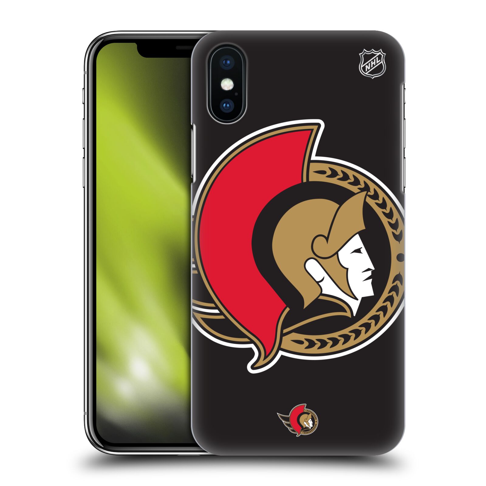 Pouzdro na mobil Apple Iphone X/XS - HEAD CASE - Hokej NHL - Ottawa Senators - Velký znak
