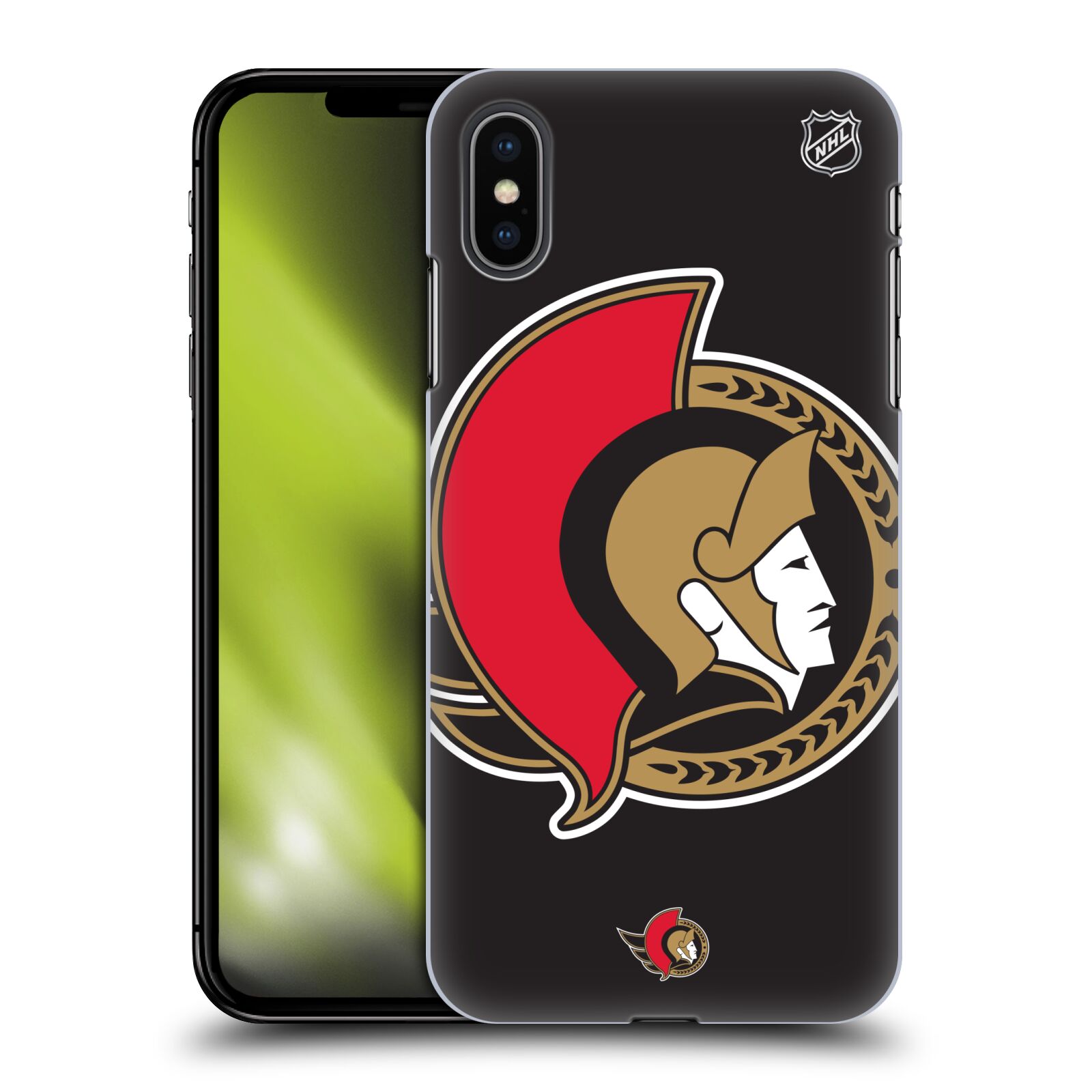 Pouzdro na mobil Apple Iphone XS MAX - HEAD CASE - Hokej NHL - Ottawa Senators - Velký znak