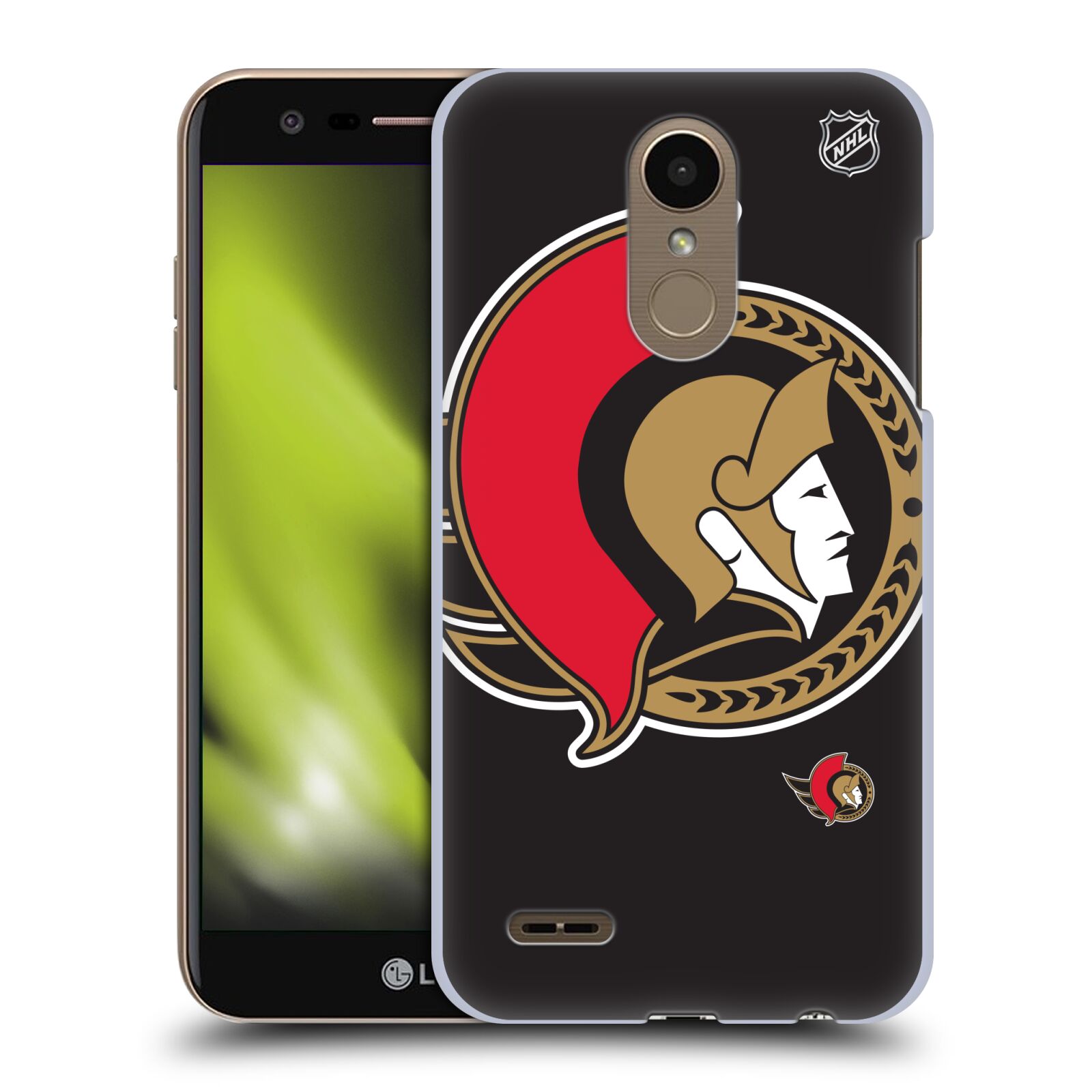 Pouzdro na mobil LG K10 2018 - HEAD CASE - Hokej NHL - Ottawa Senators - Velký znak