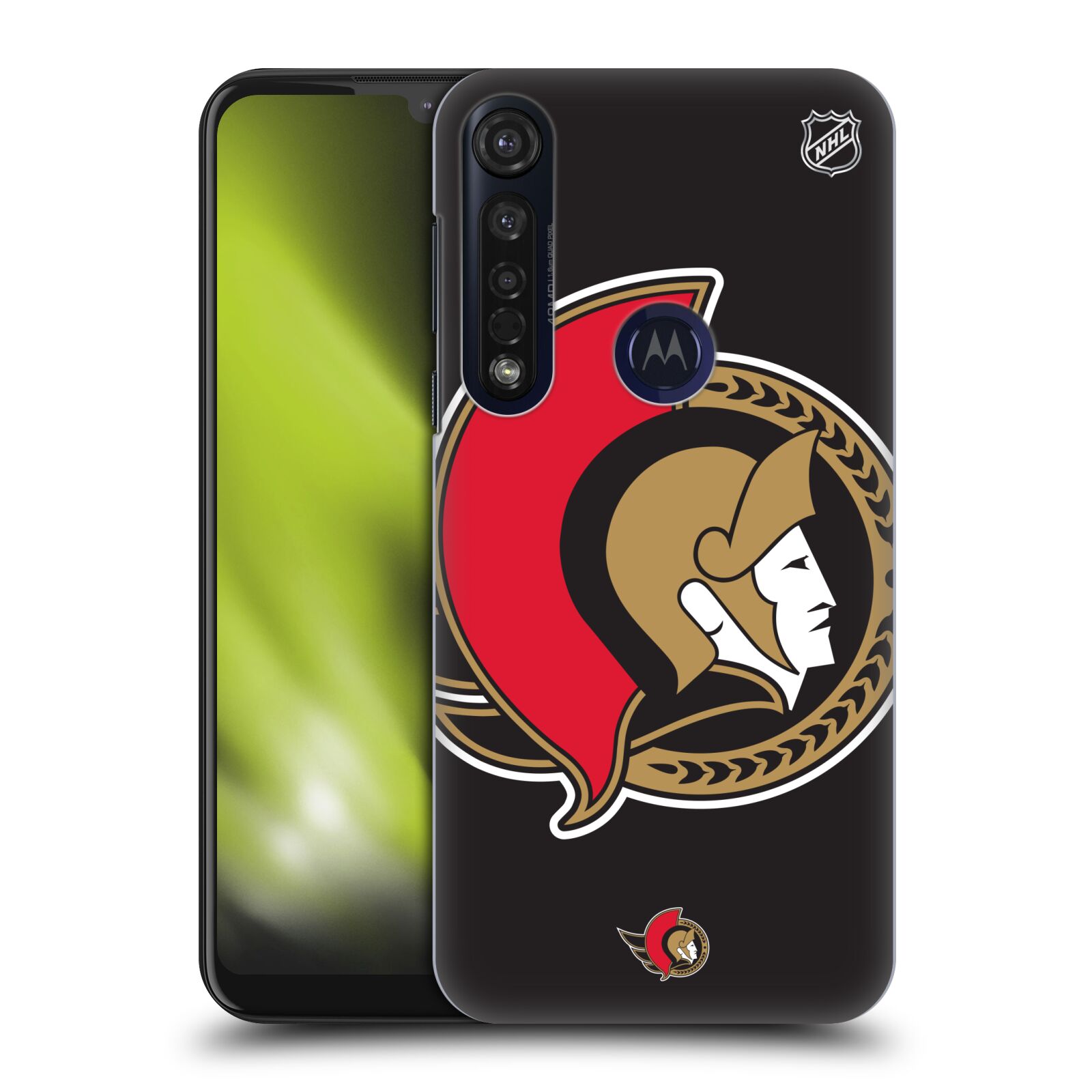 Pouzdro na mobil Motorola Moto G8 PLUS - HEAD CASE - Hokej NHL - Ottawa Senators - Velký znak