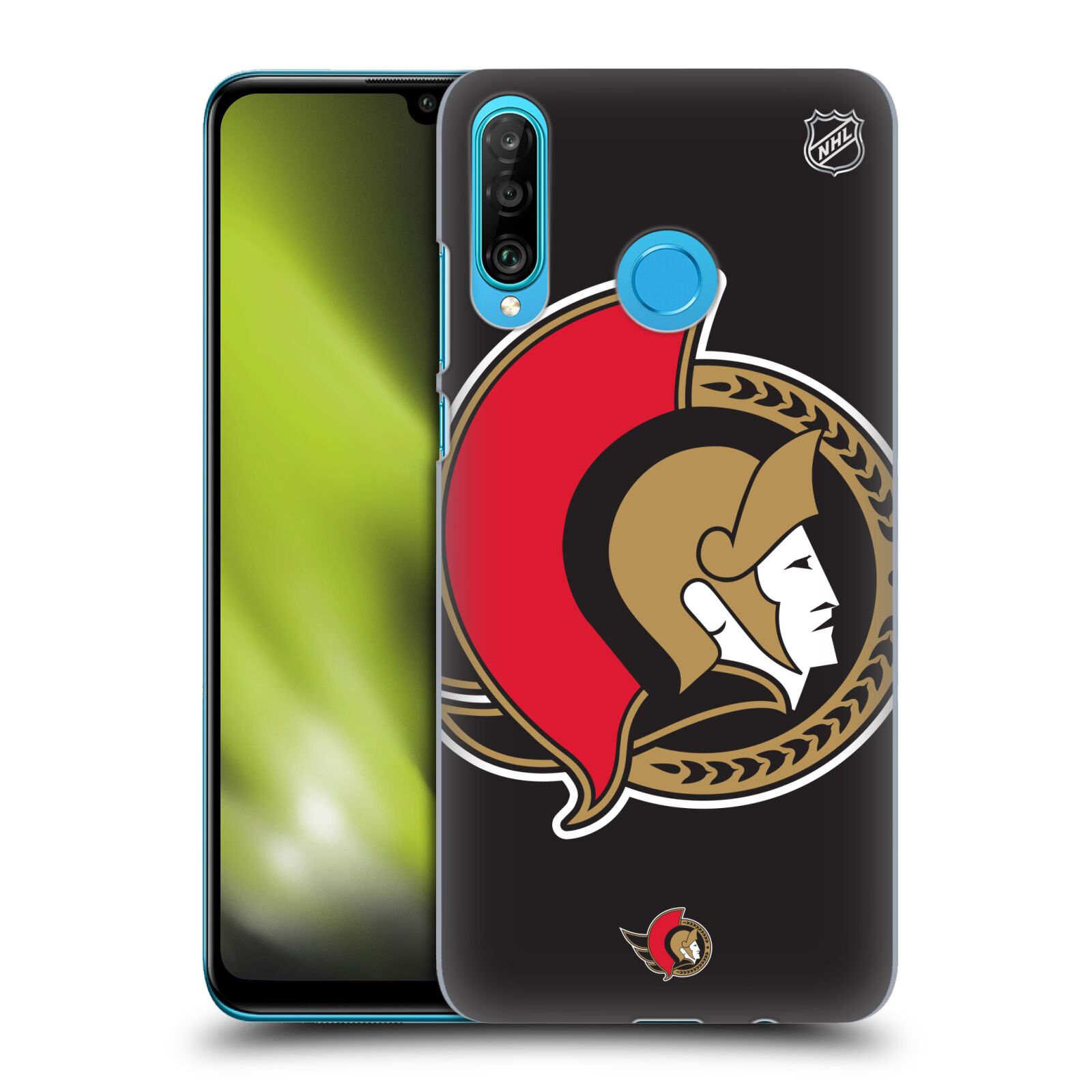 Pouzdro na mobil Huawei P30 LITE - HEAD CASE - Hokej NHL - Ottawa Senators - Velký znak
