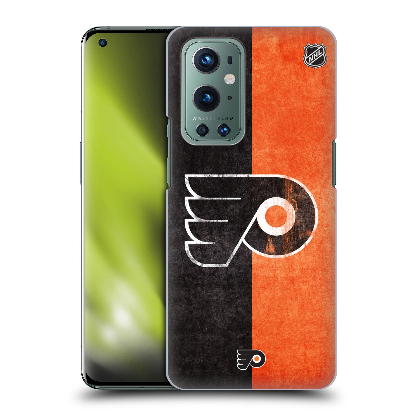 Pouzdro na mobil OnePlus 9 - HEAD CASE - Hokej NHL - Philadelphia Flyers - Znak oldschool