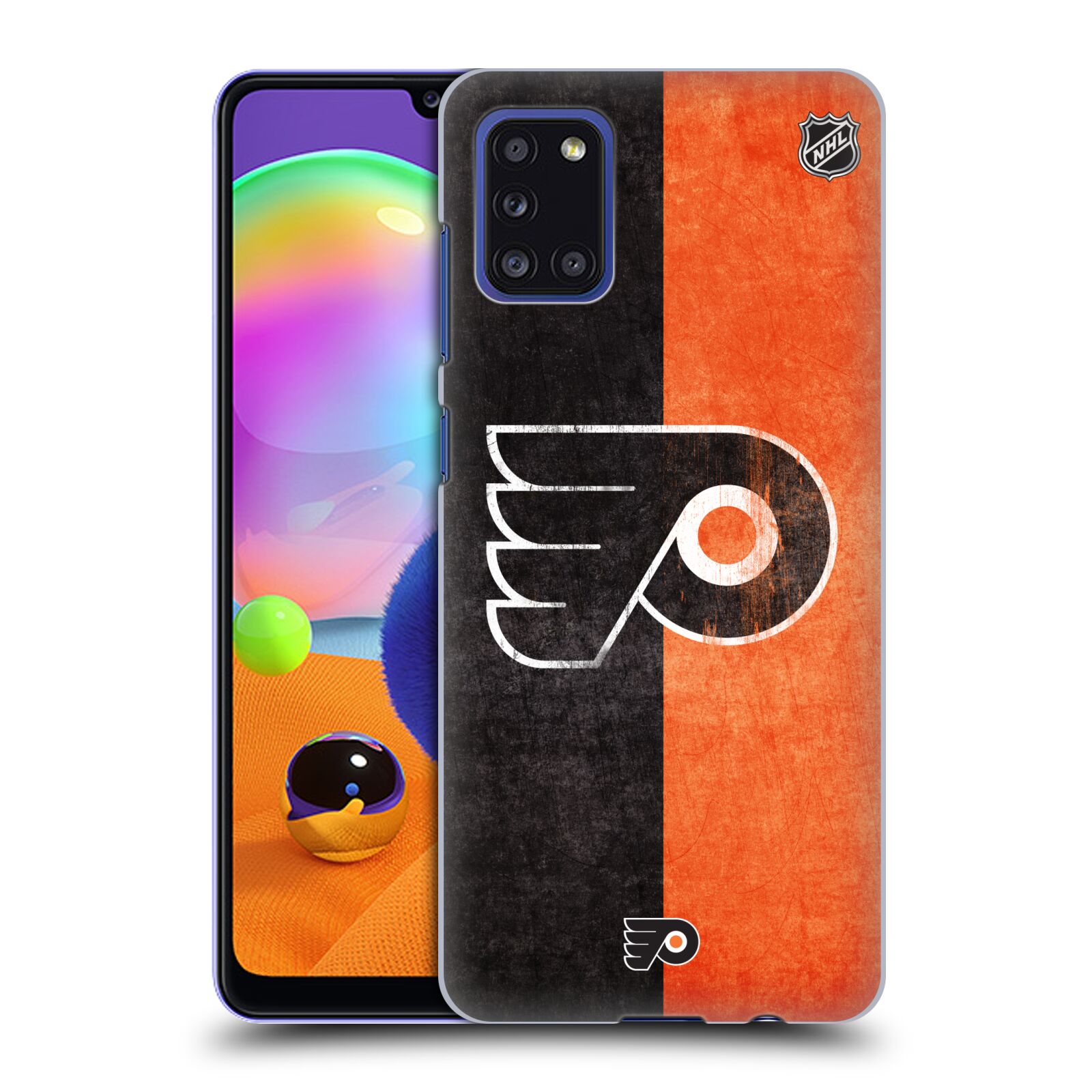 Pouzdro na mobil Samsung Galaxy A31 - HEAD CASE - Hokej NHL - Philadelphia Flyers - Znak oldschool