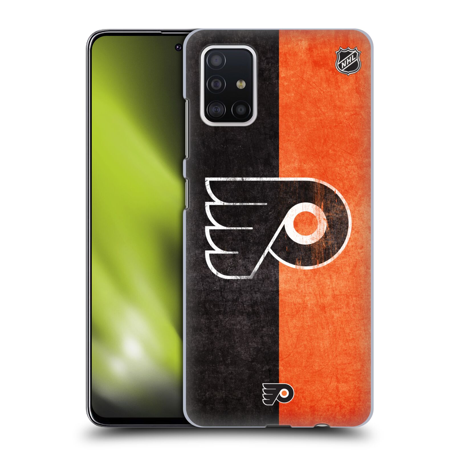 Pouzdro na mobil Samsung Galaxy A51 - HEAD CASE - Hokej NHL - Philadelphia Flyers - Znak oldschool