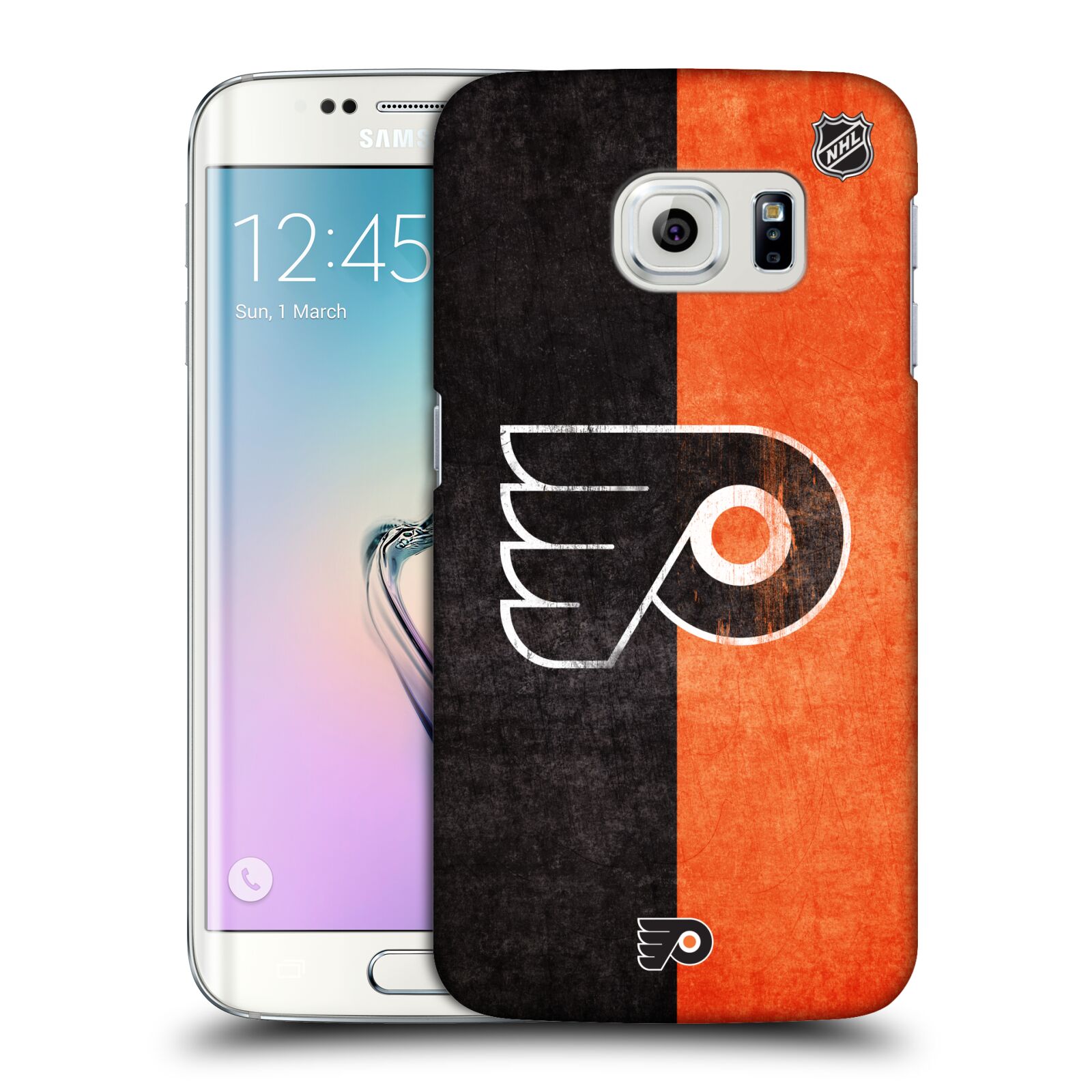 Pouzdro na mobil Samsung Galaxy S6 EDGE - HEAD CASE - Hokej NHL - Philadelphia Flyers - Znak oldschool