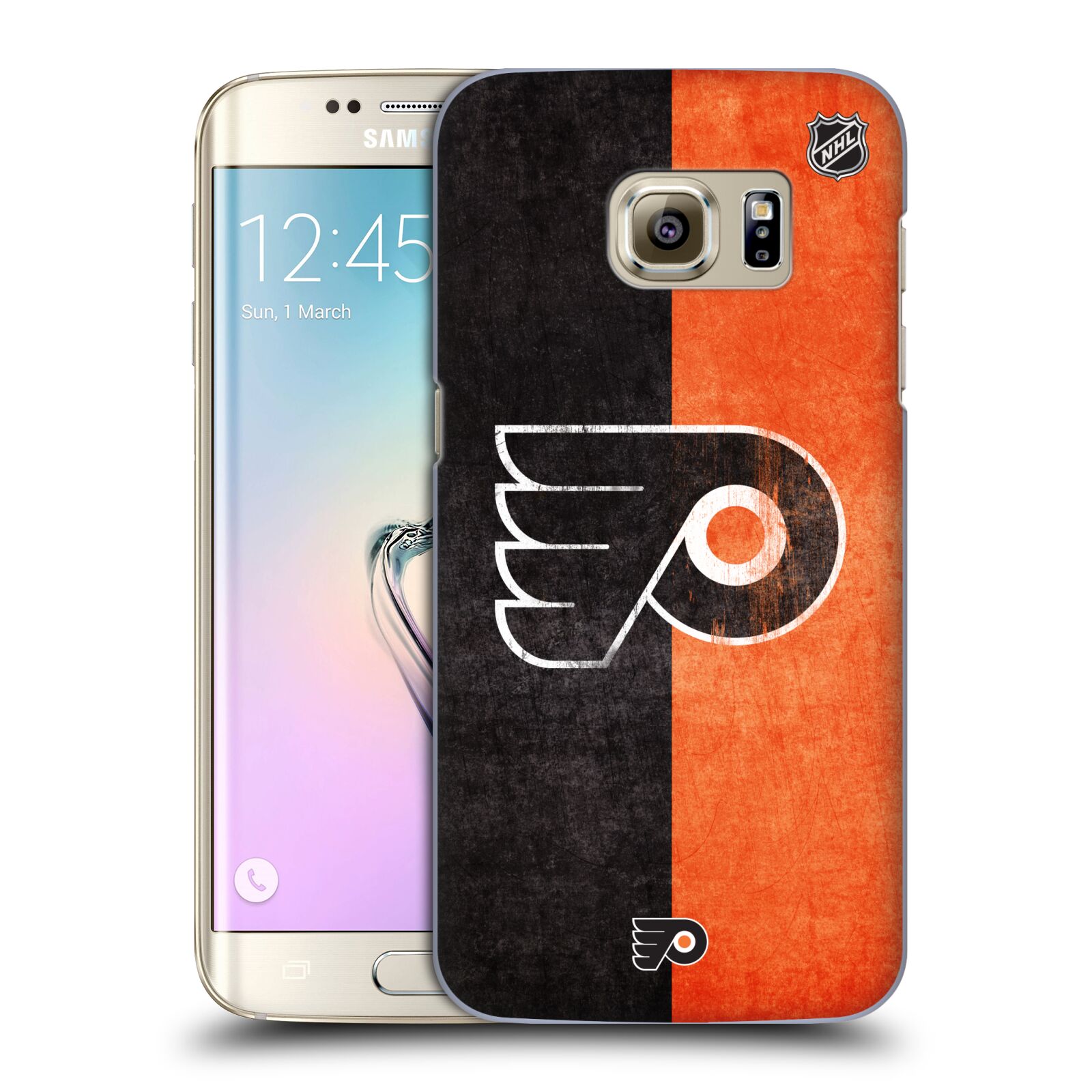 Pouzdro na mobil Samsung Galaxy S7 EDGE - HEAD CASE - Hokej NHL - Philadelphia Flyers - Znak oldschool