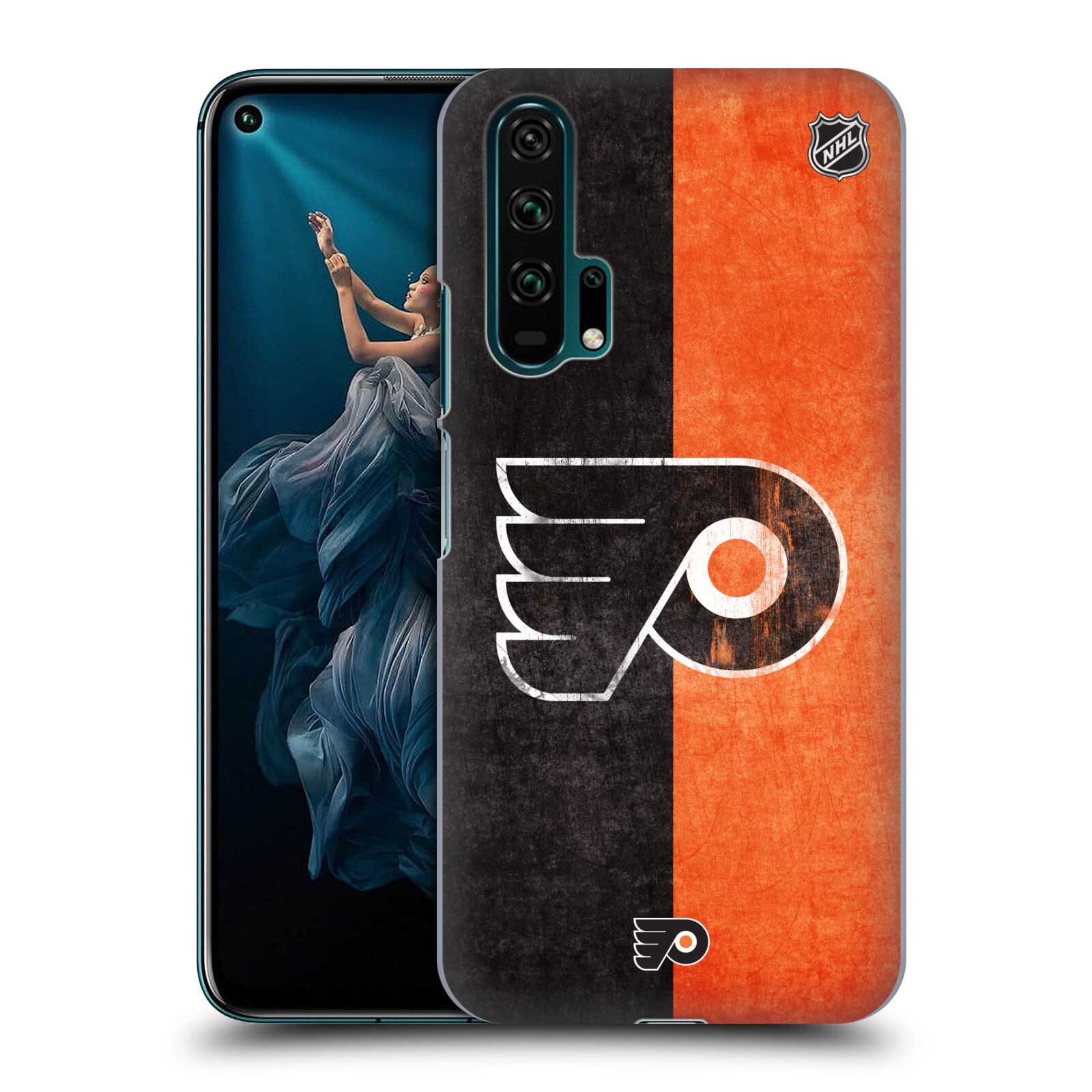 Pouzdro na mobil HONOR 20 PRO - HEAD CASE - Hokej NHL - Philadelphia Flyers - Znak oldschool