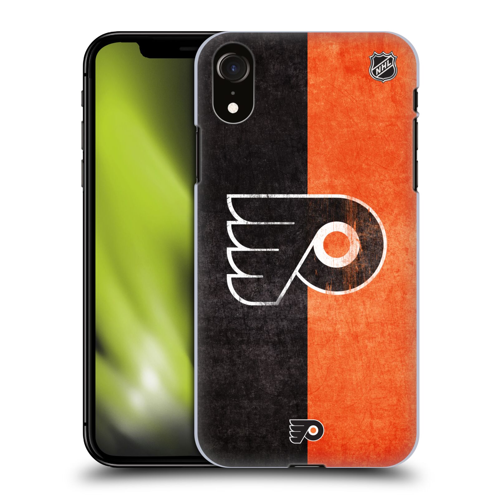 Pouzdro na mobil Apple Iphone XR - HEAD CASE - Hokej NHL - Philadelphia Flyers - Znak oldschool