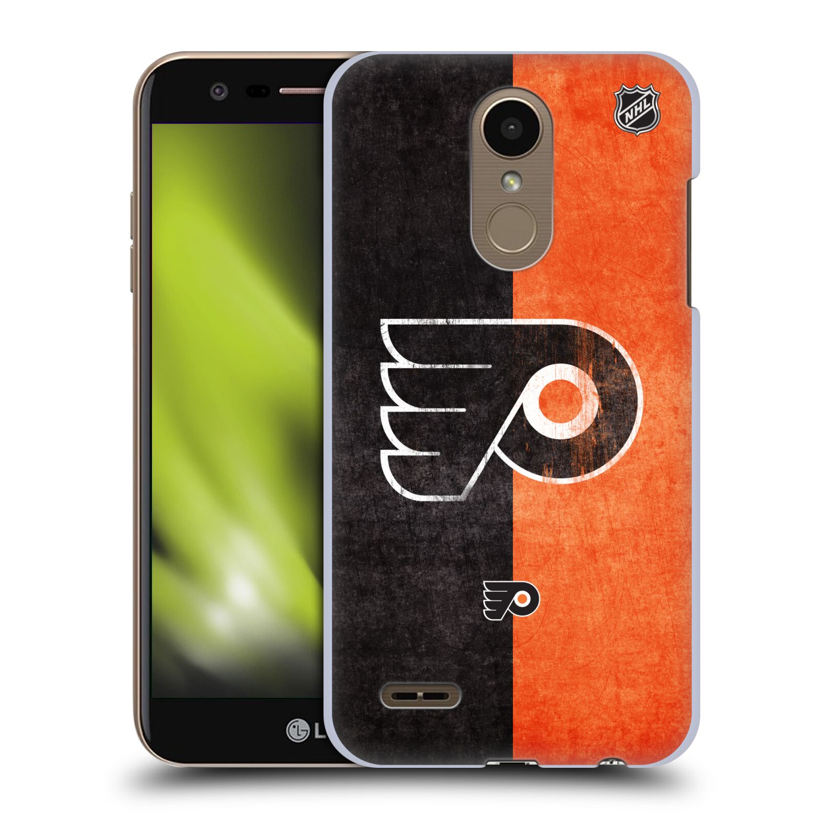 Pouzdro na mobil LG K10 2018 - HEAD CASE - Hokej NHL - Philadelphia Flyers - Znak oldschool