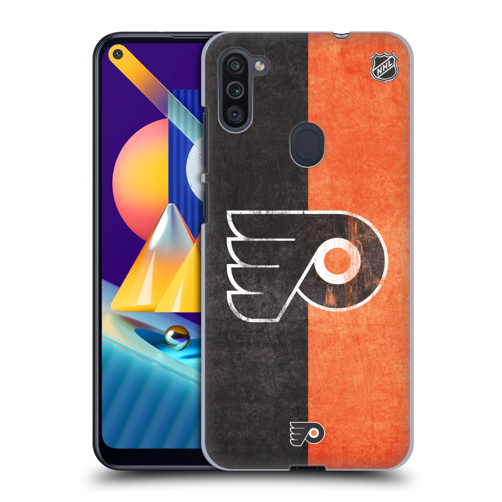 Pouzdro na mobil Samsung Galaxy M11 - HEAD CASE - Hokej NHL - Philadelphia Flyers - Znak oldschool