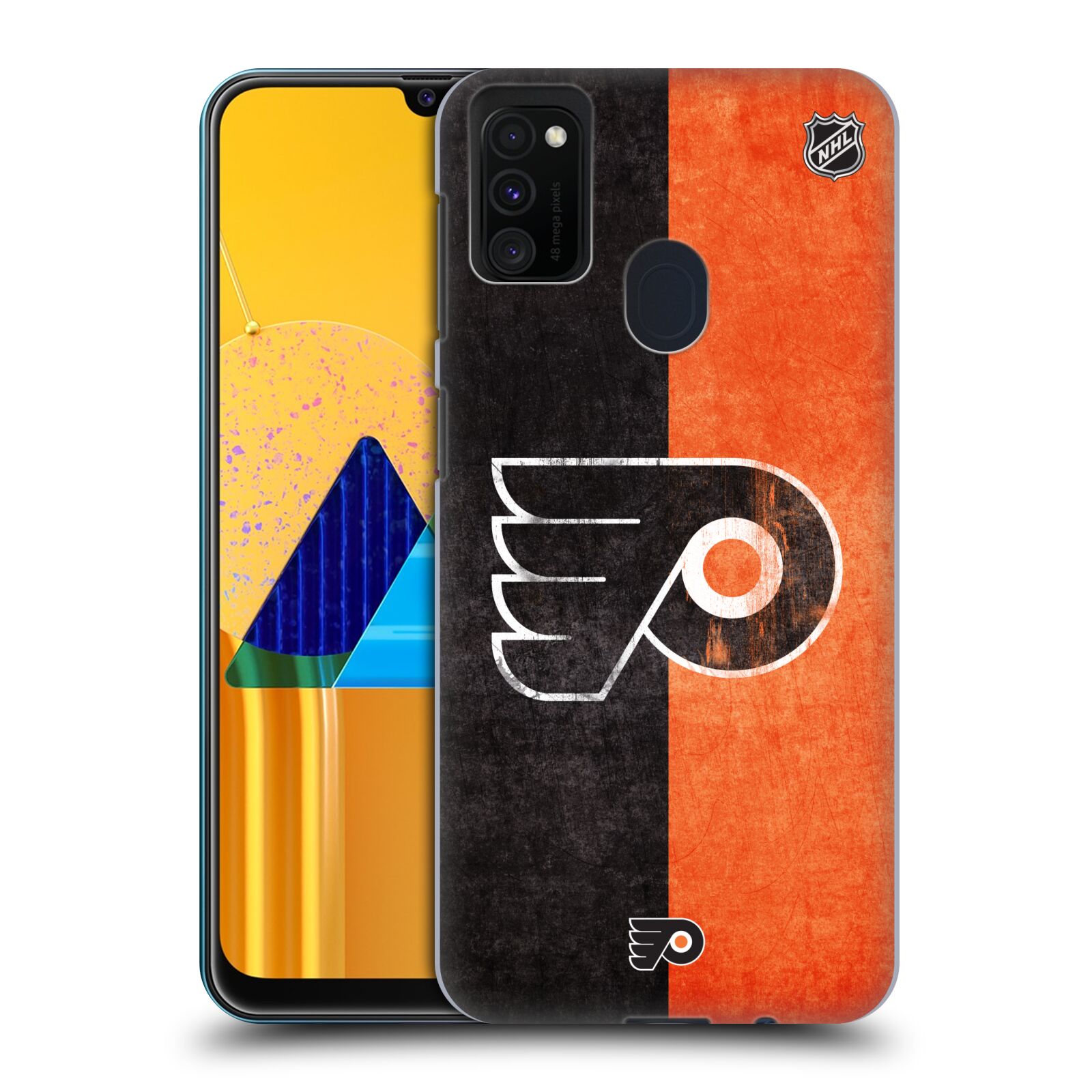 Pouzdro na mobil Samsung Galaxy M21 - HEAD CASE - Hokej NHL - Philadelphia Flyers - Znak oldschool
