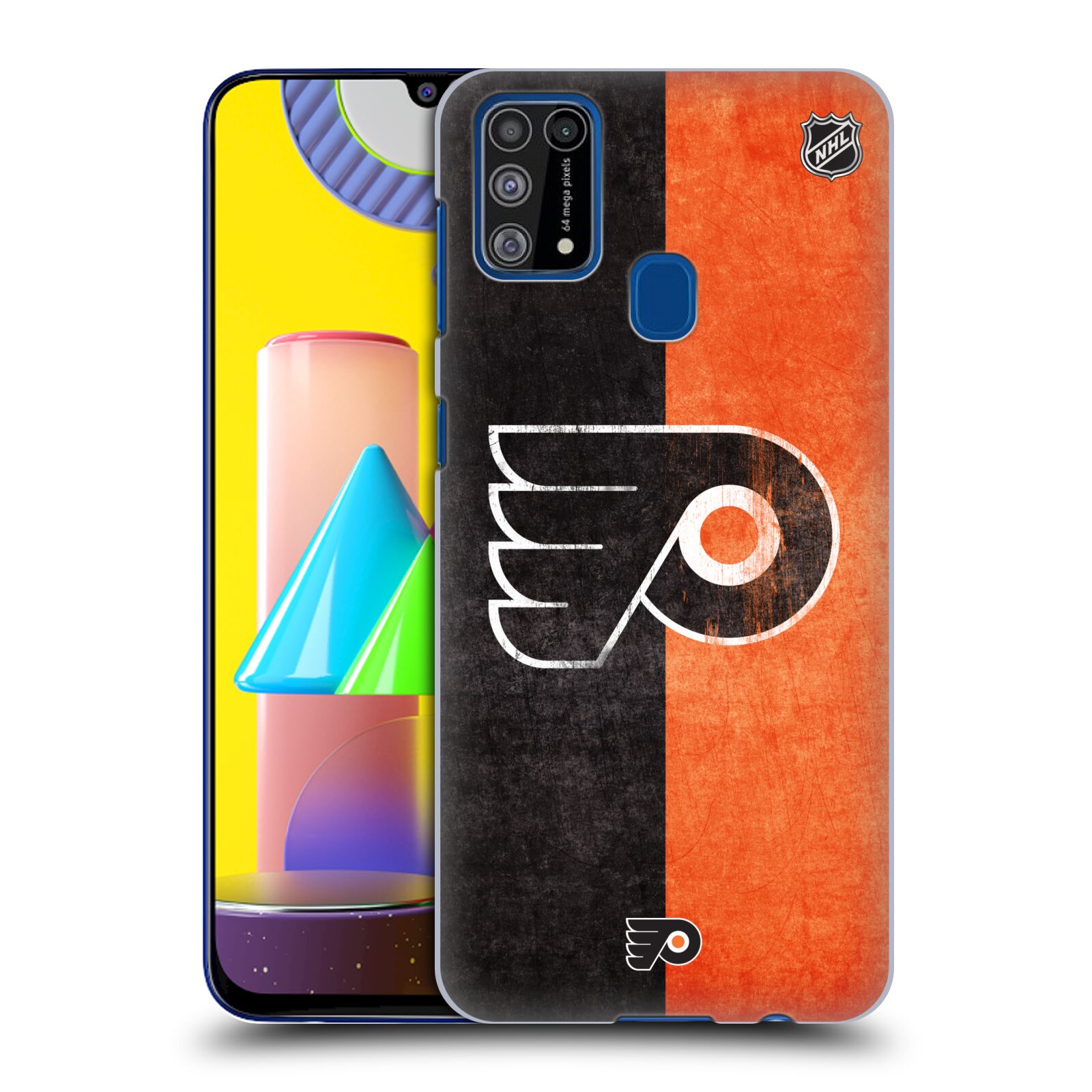 Pouzdro na mobil Samsung Galaxy M31 - HEAD CASE - Hokej NHL - Philadelphia Flyers - Znak oldschool