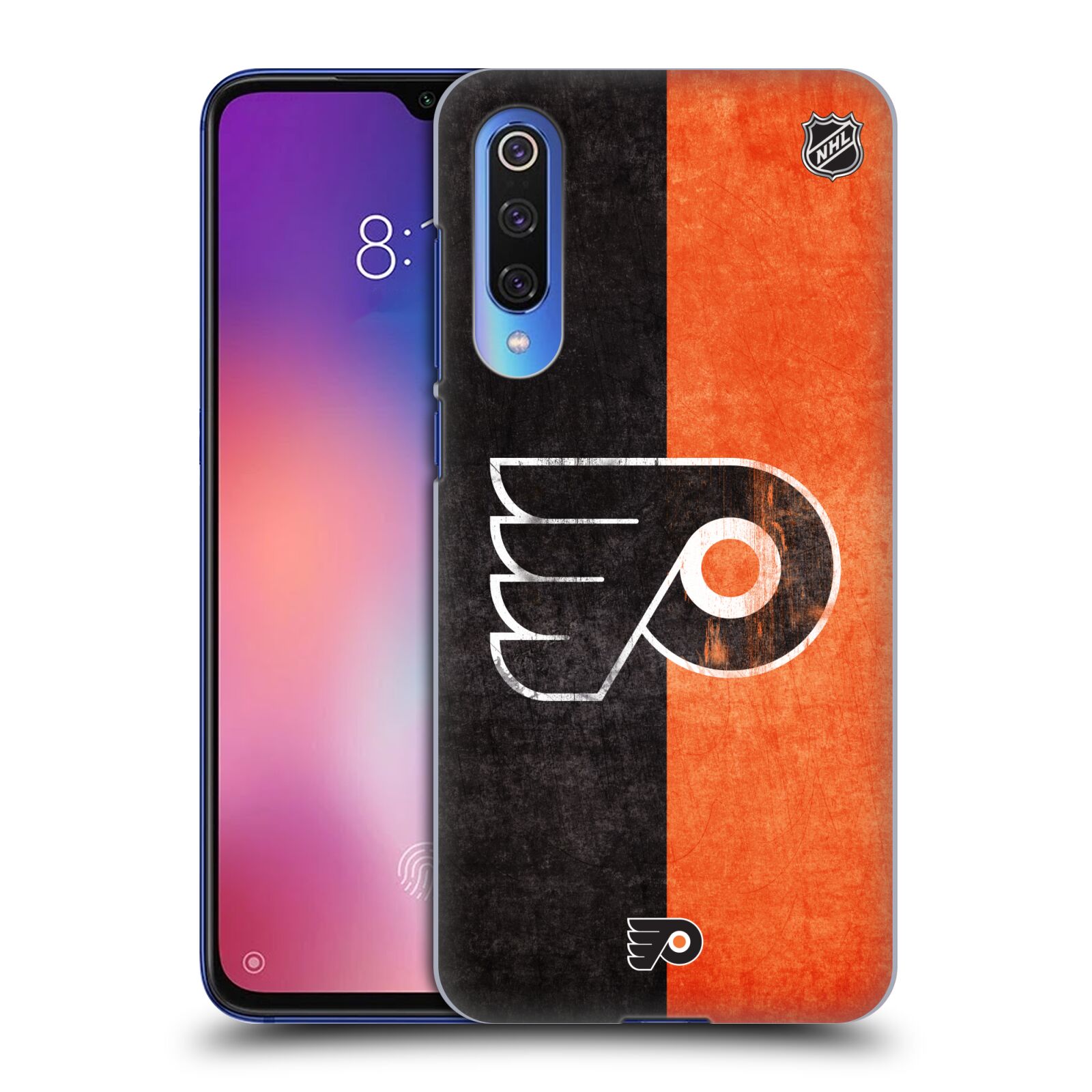 Pouzdro na mobil Xiaomi  Mi 9 SE - HEAD CASE - Hokej NHL - Philadelphia Flyers - Znak oldschool