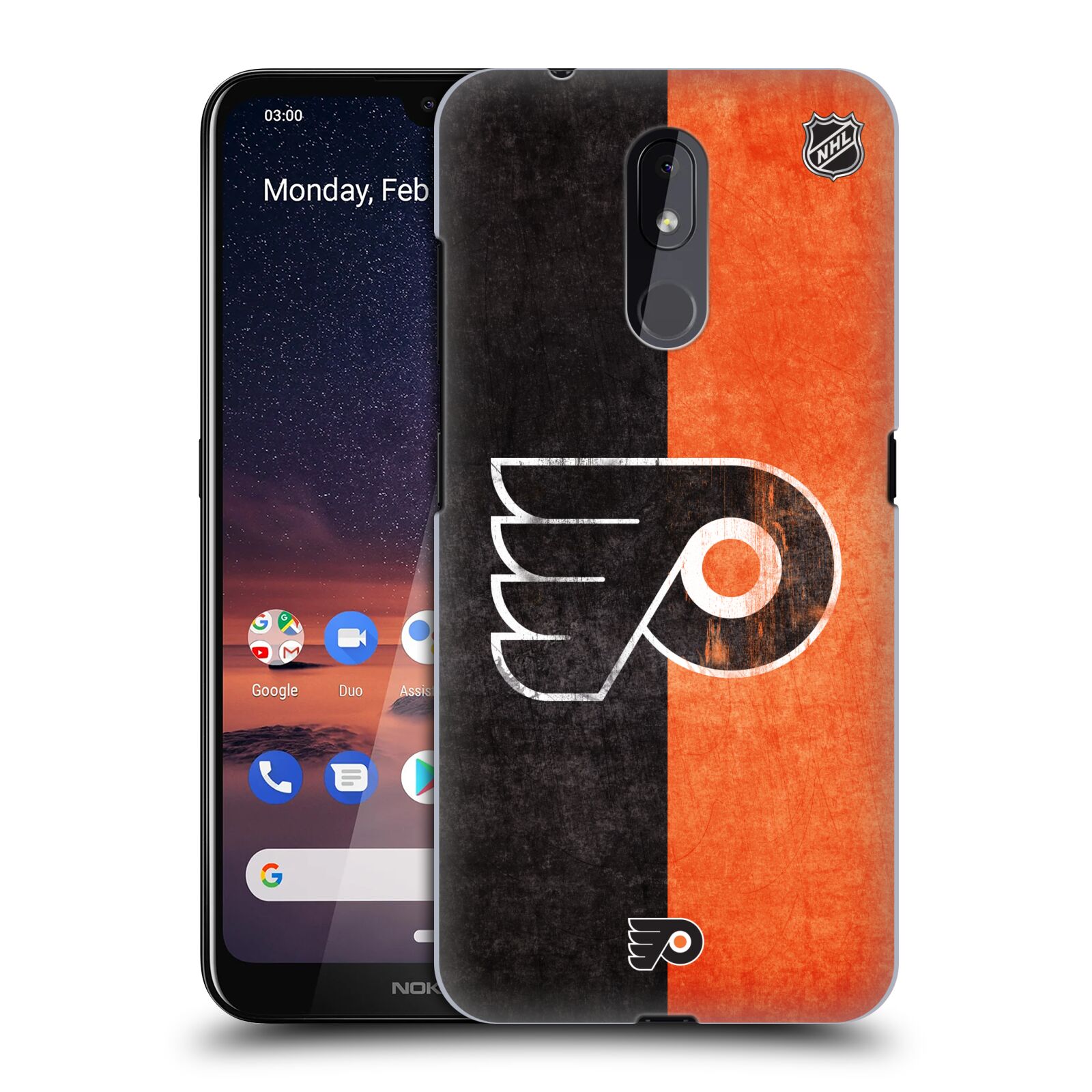 Pouzdro na mobil Nokia 3.2 - HEAD CASE - Hokej NHL - Philadelphia Flyers - Znak oldschool