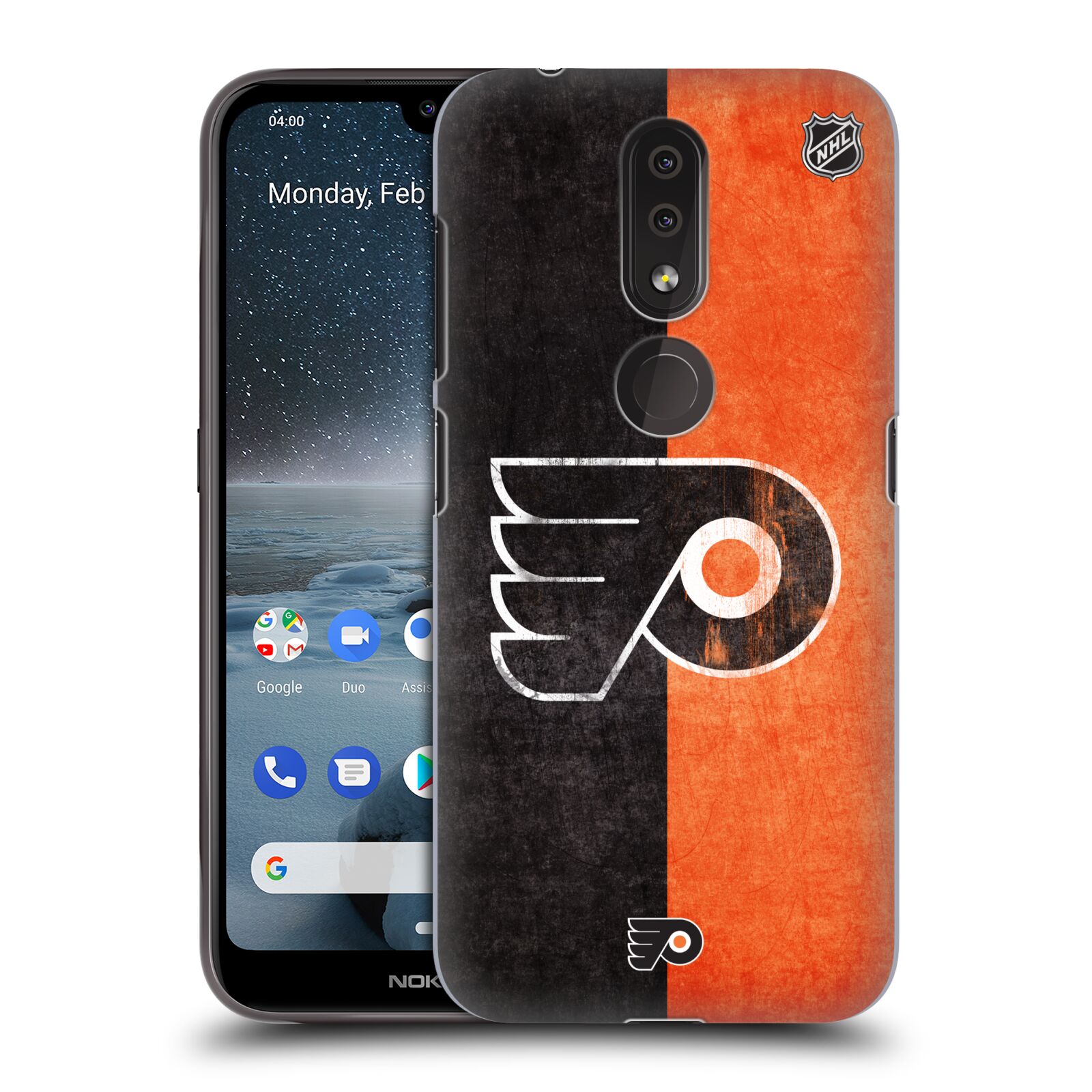 Pouzdro na mobil Nokia 4.2 - HEAD CASE - Hokej NHL - Philadelphia Flyers - Znak oldschool
