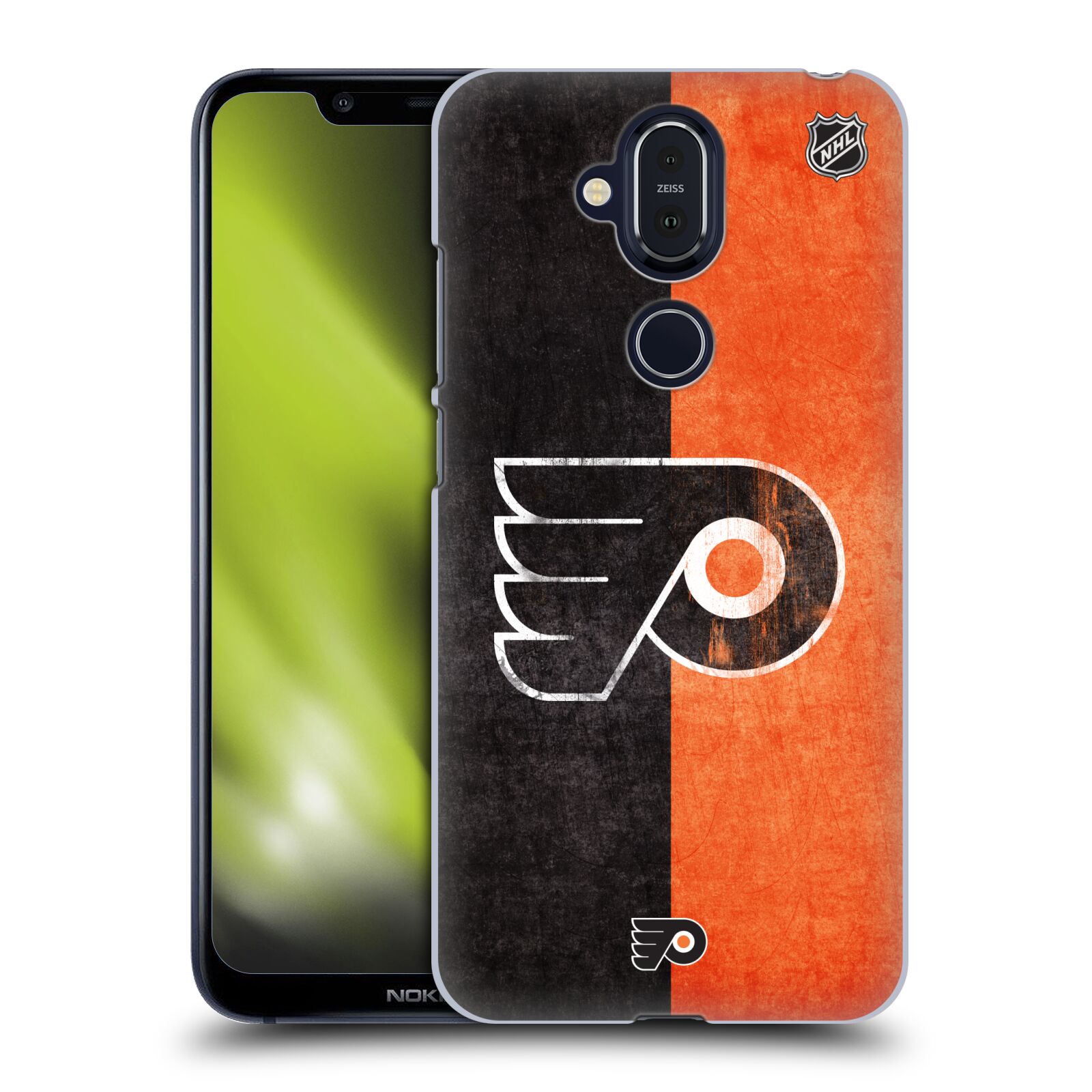 Pouzdro na mobil NOKIA 8.1 - HEAD CASE - Hokej NHL - Philadelphia Flyers - Znak oldschool