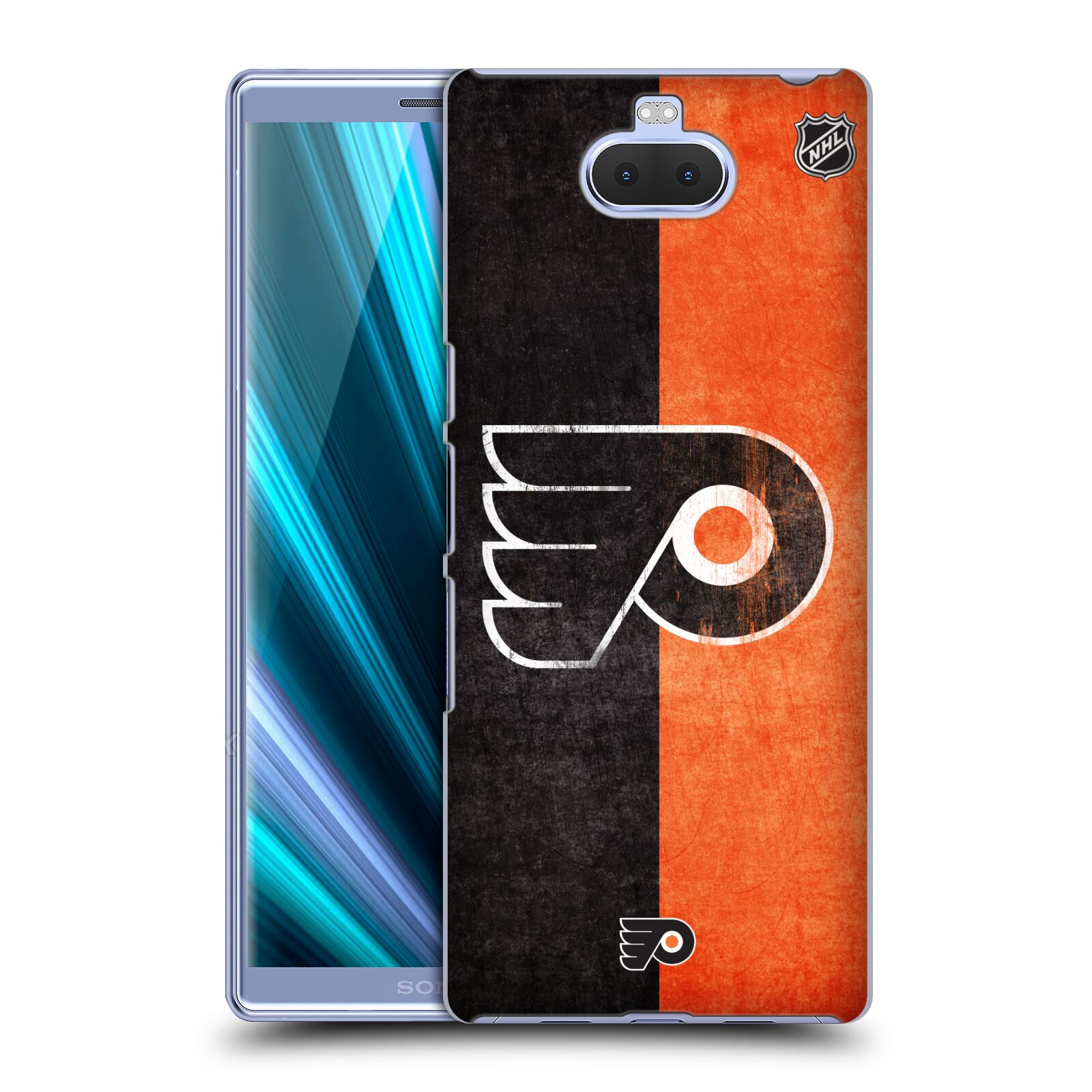 Pouzdro na mobil Sony Xperia 10 - HEAD CASE - Hokej NHL - Philadelphia Flyers - Znak oldschool