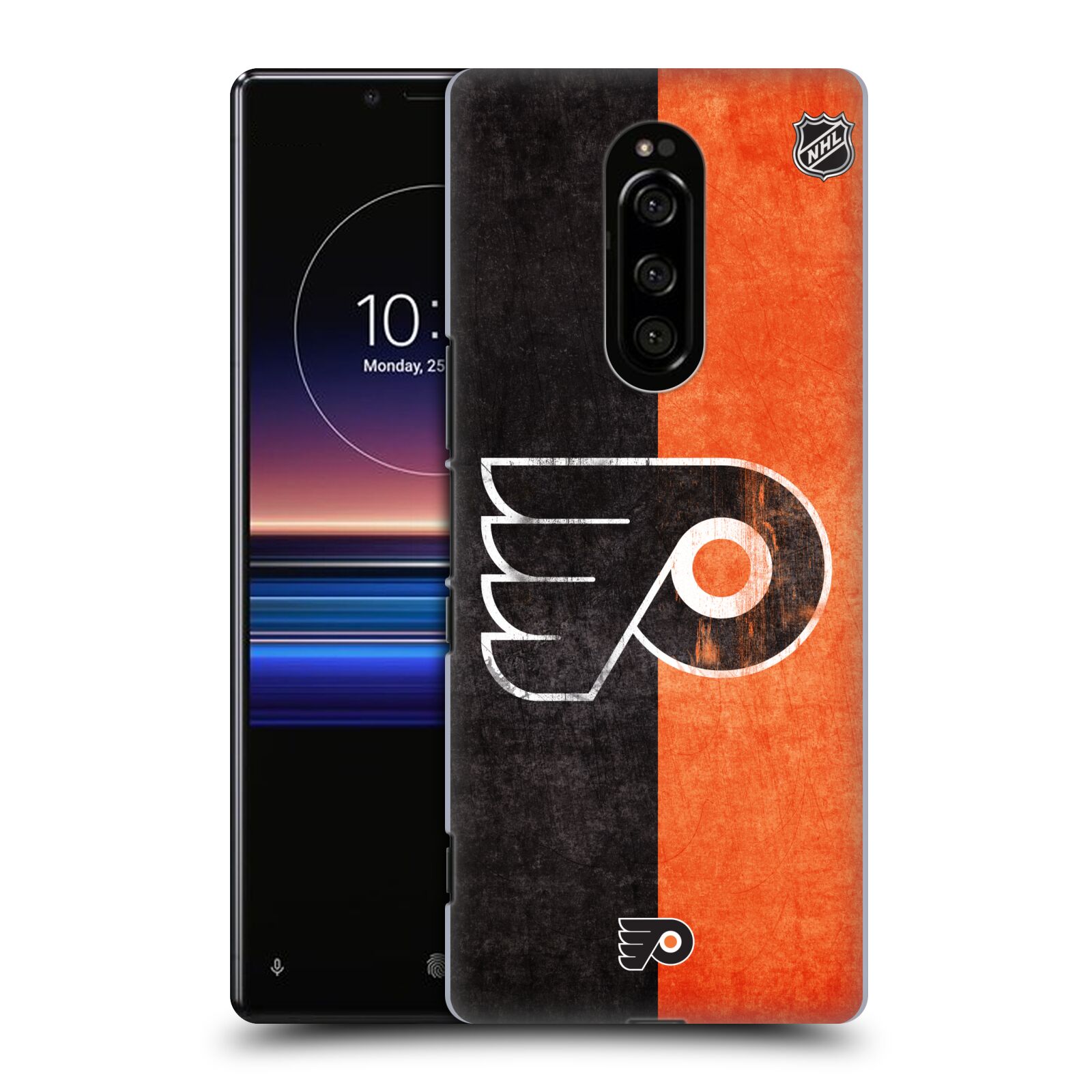 Pouzdro na mobil Sony Xperia 1 - HEAD CASE - Hokej NHL - Philadelphia Flyers - Znak oldschool
