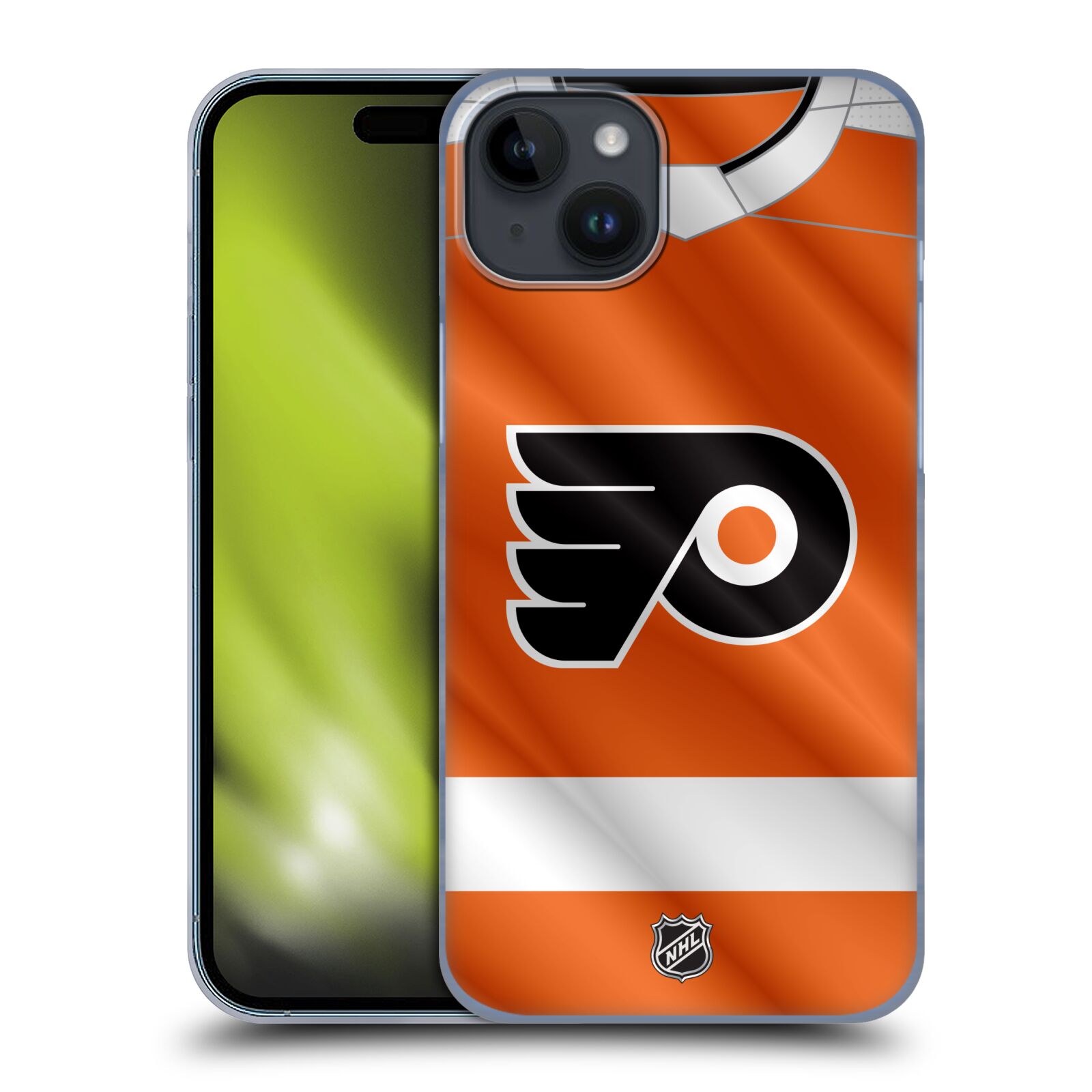 Plastový obal HEAD CASE na mobil Apple Iphone 15 PLUS  Hokej NHL - Philadelphia Flyers - Dres