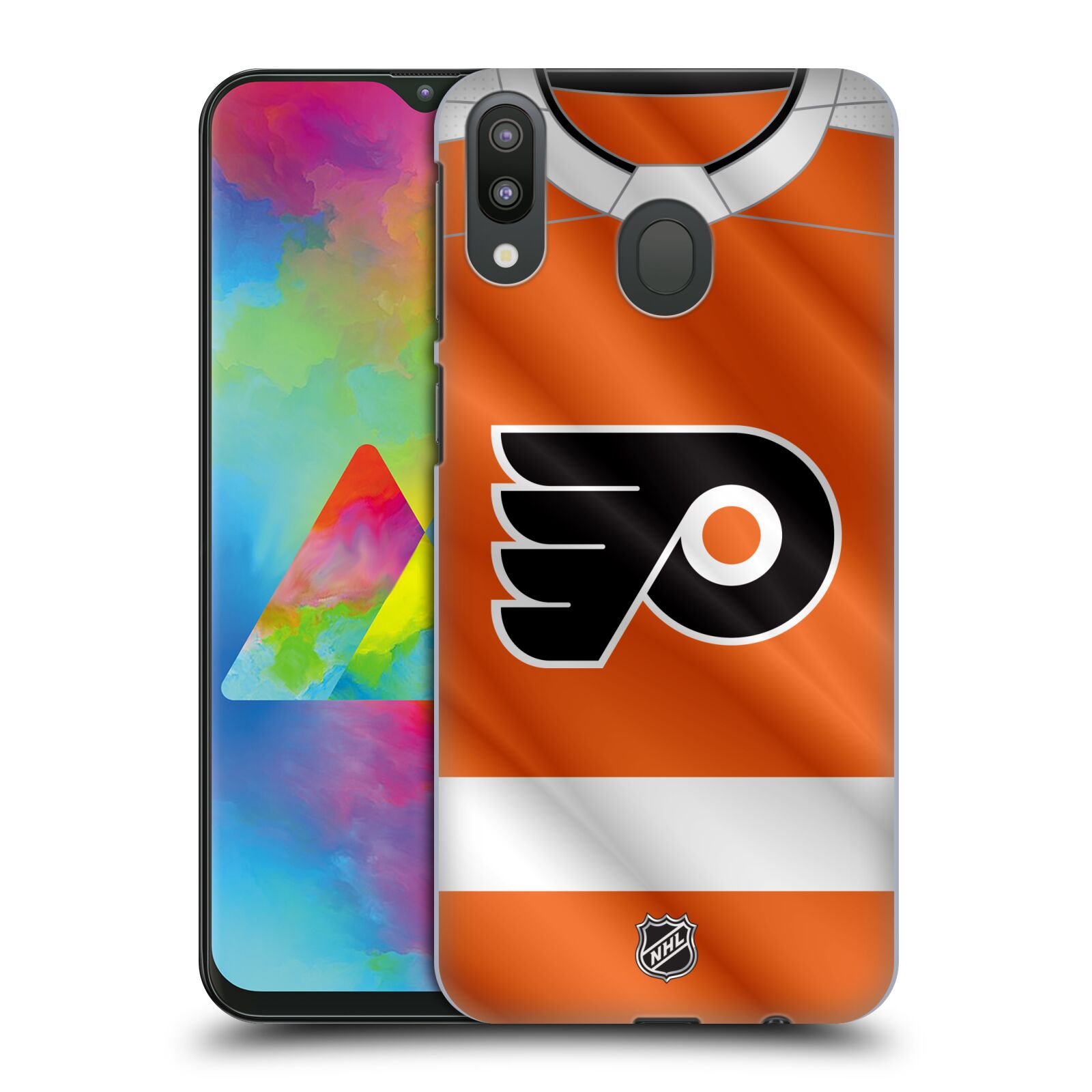 Pouzdro na mobil Samsung Galaxy M20 - HEAD CASE - Hokej NHL - Philadelphia Flyers - Dres