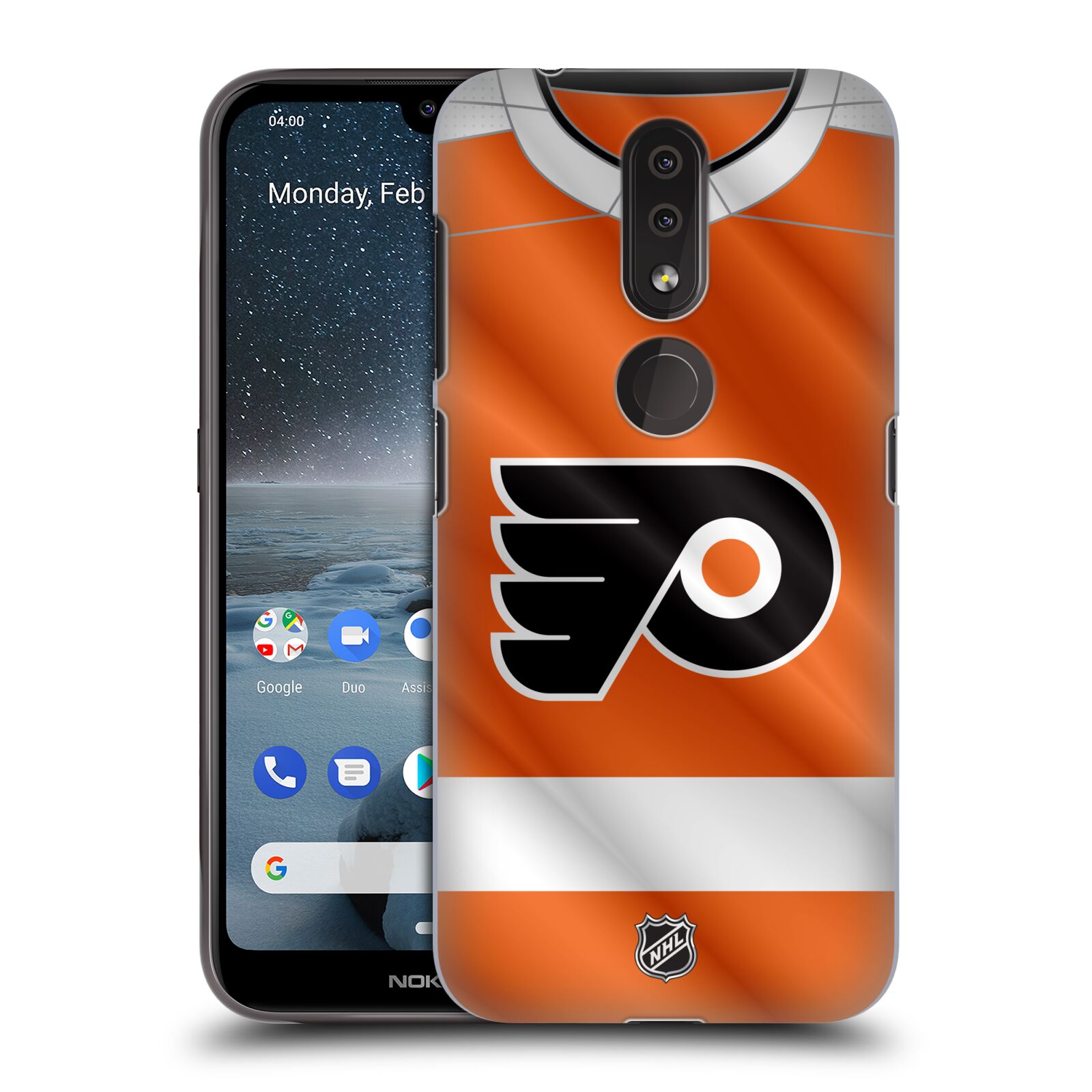 Pouzdro na mobil Nokia 4.2 - HEAD CASE - Hokej NHL - Philadelphia Flyers - Dres