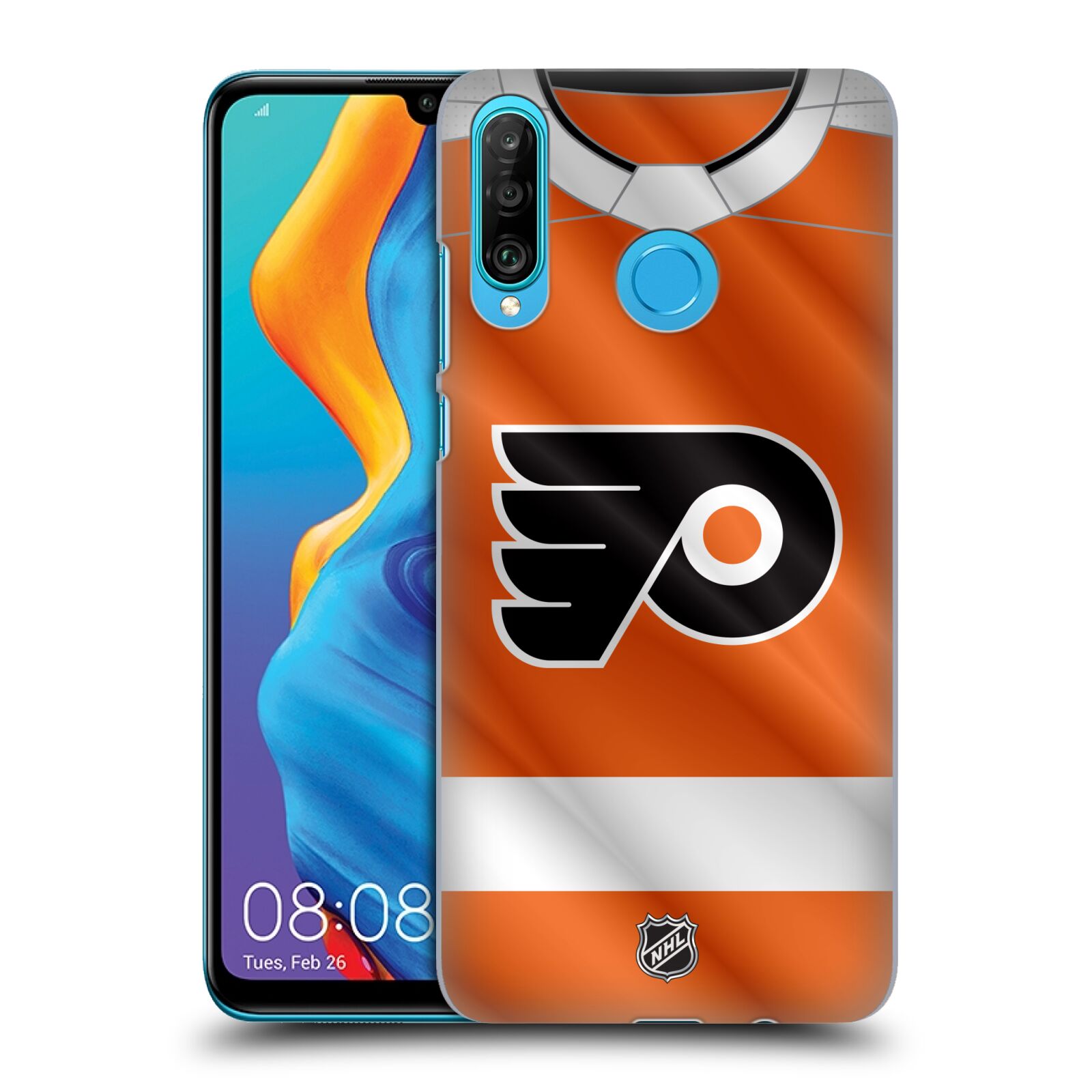Pouzdro na mobil Huawei P30 LITE - HEAD CASE - Hokej NHL - Philadelphia Flyers - Dres