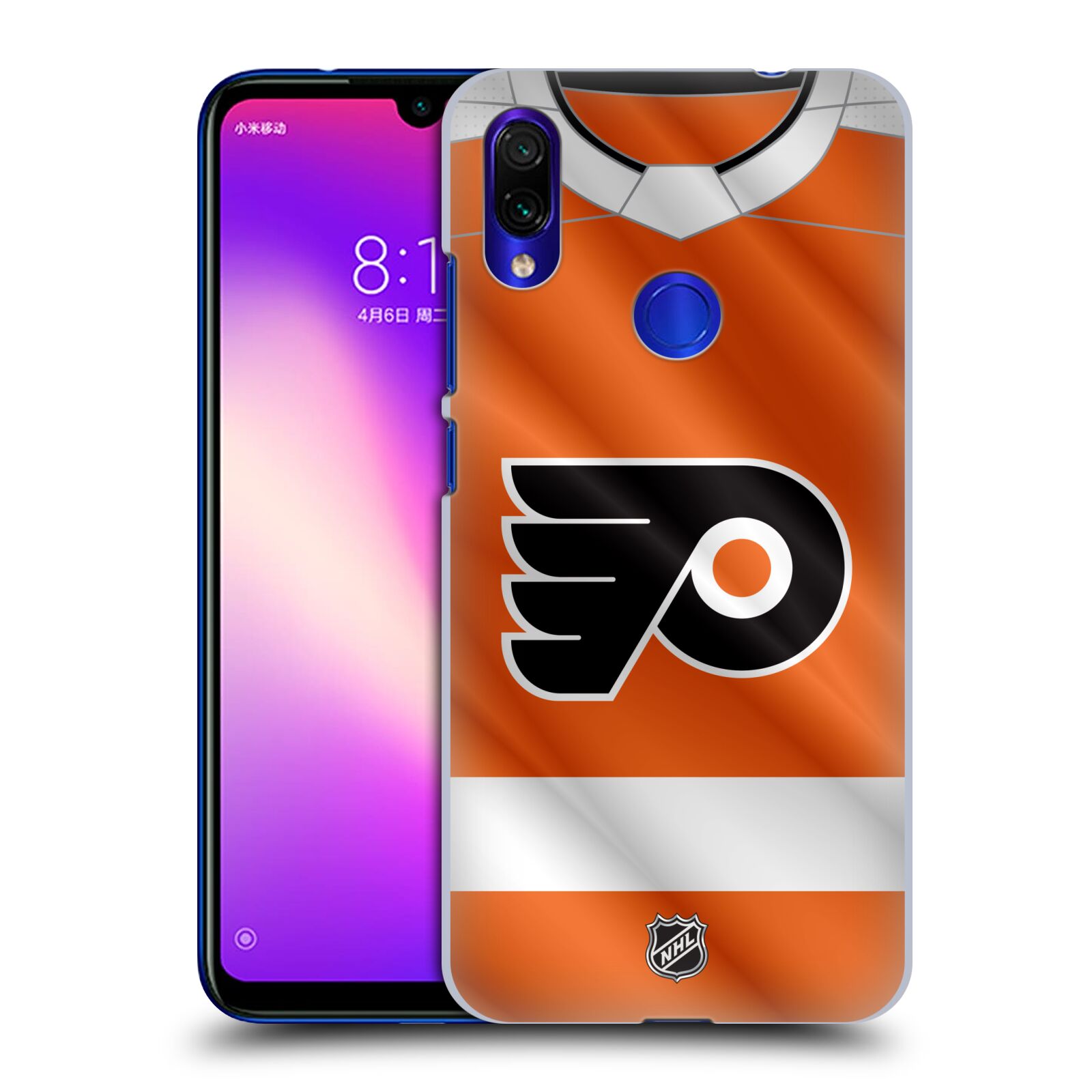 Pouzdro na mobil Xiaomi Redmi Note 7 - HEAD CASE - Hokej NHL - Philadelphia Flyers - Dres