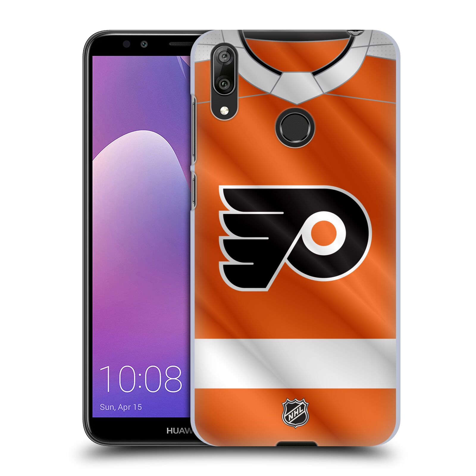 Pouzdro na mobil Huawei Y7 2019 - HEAD CASE - Hokej NHL - Philadelphia Flyers - Dres