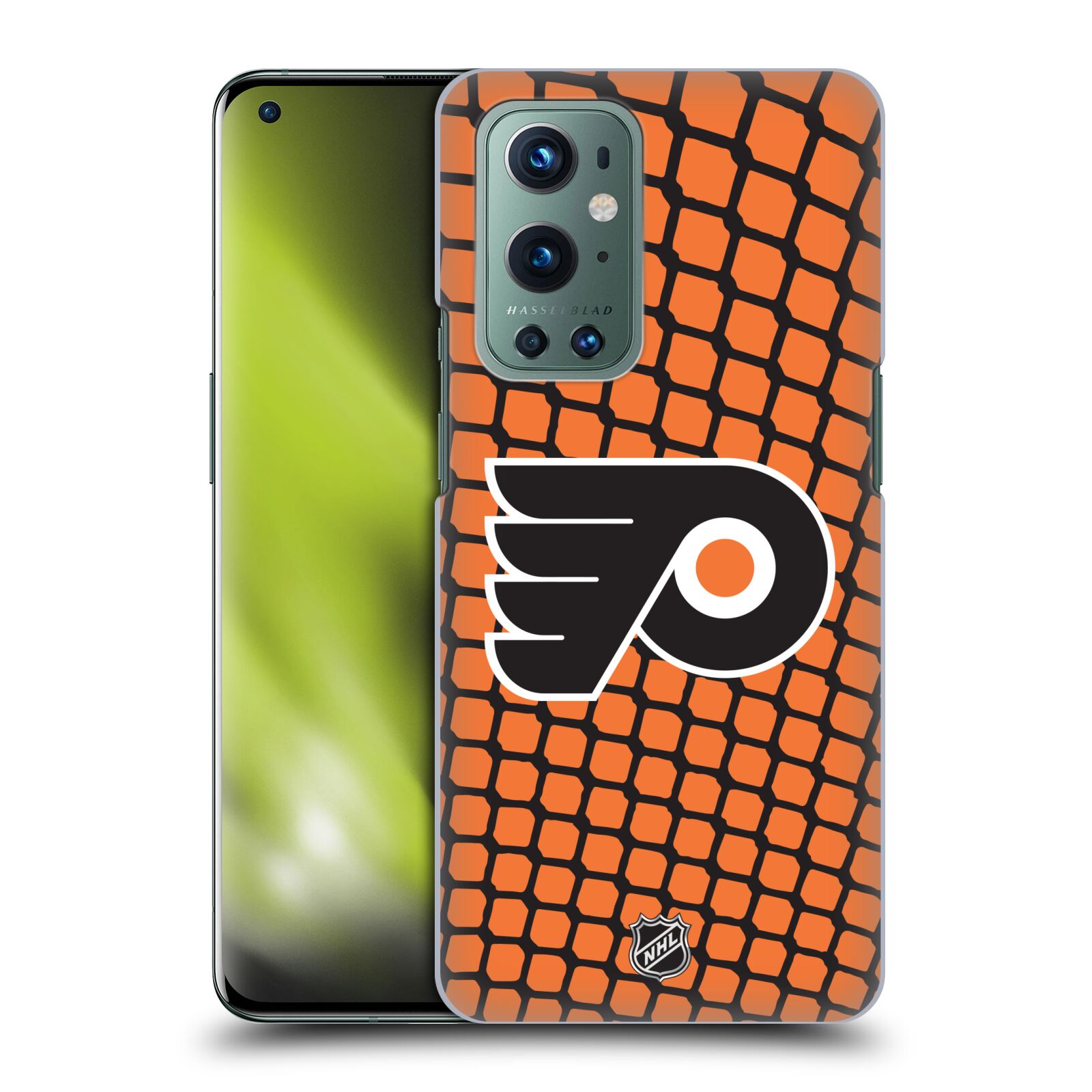 Pouzdro na mobil OnePlus 9 - HEAD CASE - Hokej NHL - Philadelphia Flyers - Znak v brance