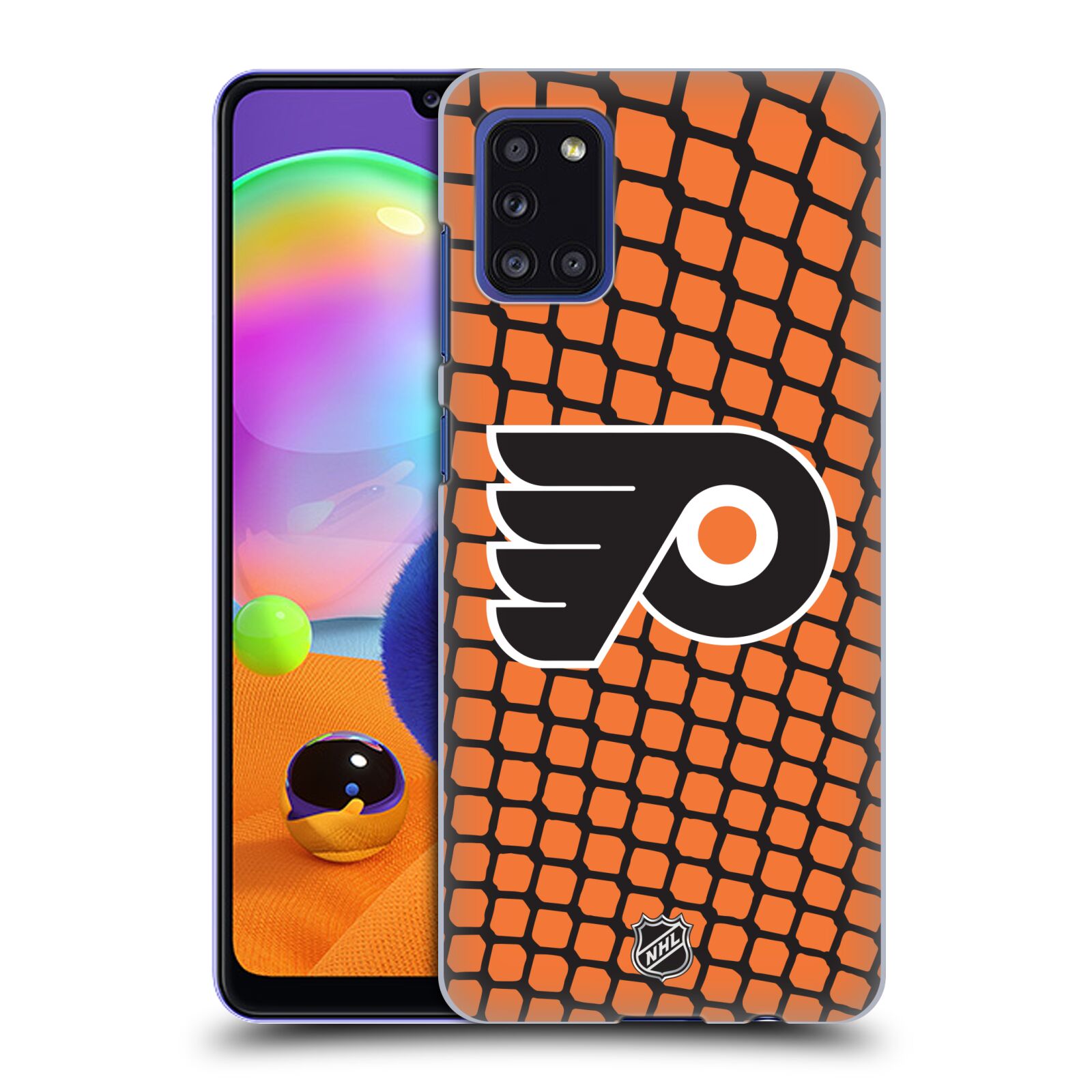 Pouzdro na mobil Samsung Galaxy A31 - HEAD CASE - Hokej NHL - Philadelphia Flyers - Znak v brance
