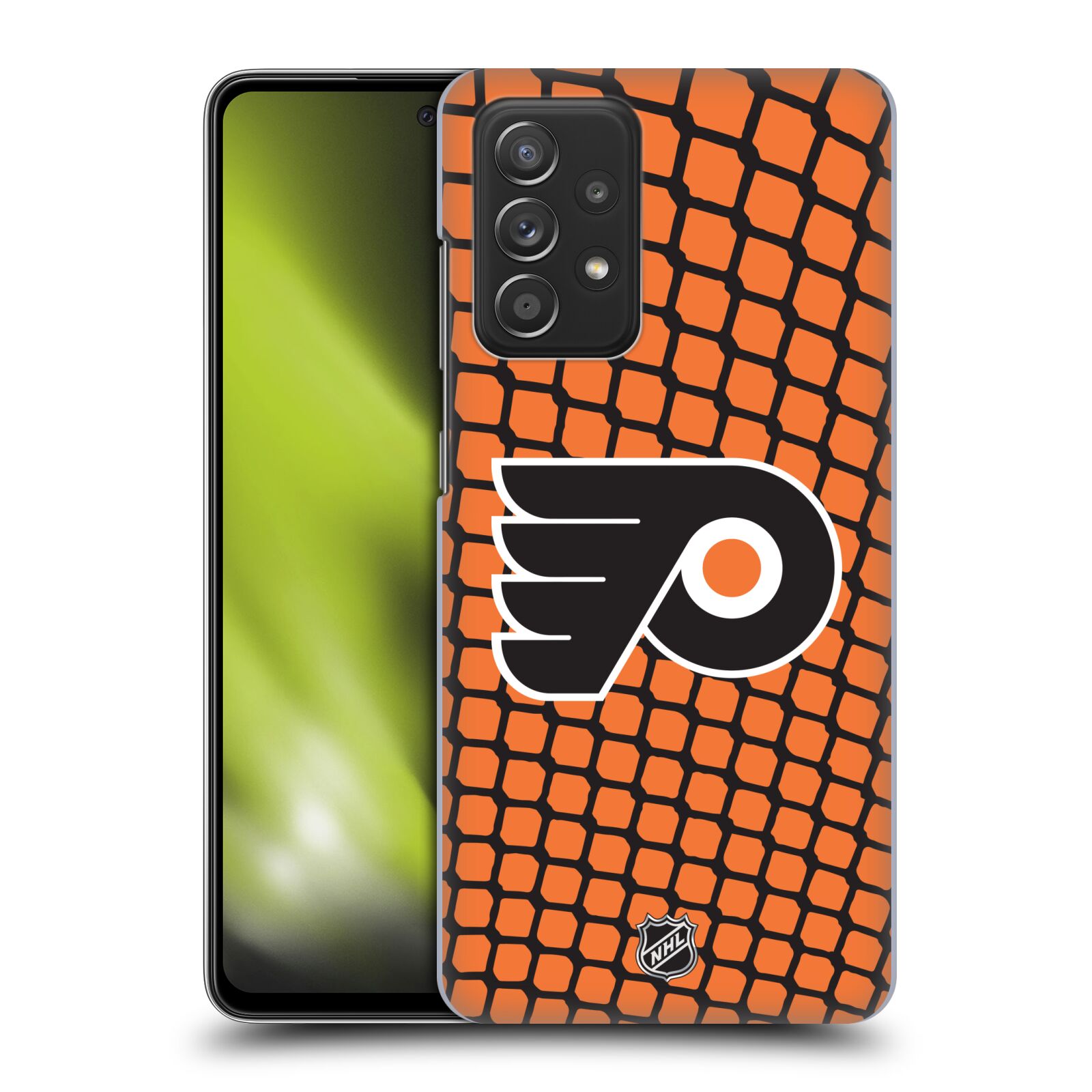 Pouzdro na mobil Samsung Galaxy A52 / A52 5G / A52s 5G - HEAD CASE - Hokej NHL - Philadelphia Flyers - Znak v brance