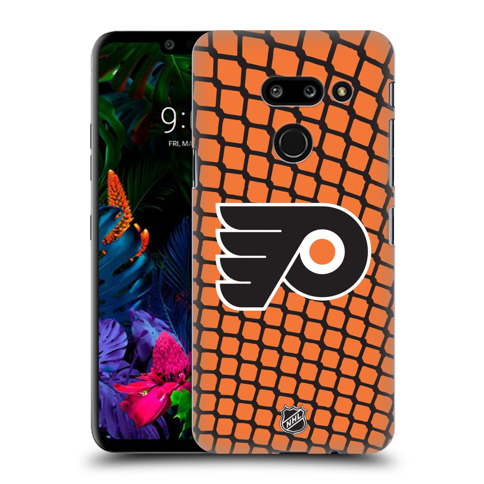 Pouzdro na mobil LG G8 ThinQ - HEAD CASE - Hokej NHL - Philadelphia Flyers - Znak v brance