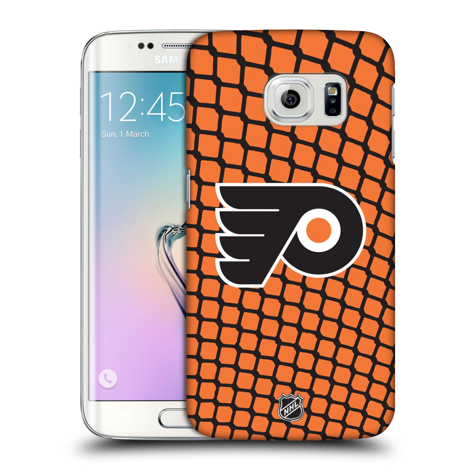 Pouzdro na mobil Samsung Galaxy S6 EDGE - HEAD CASE - Hokej NHL - Philadelphia Flyers - Znak v brance