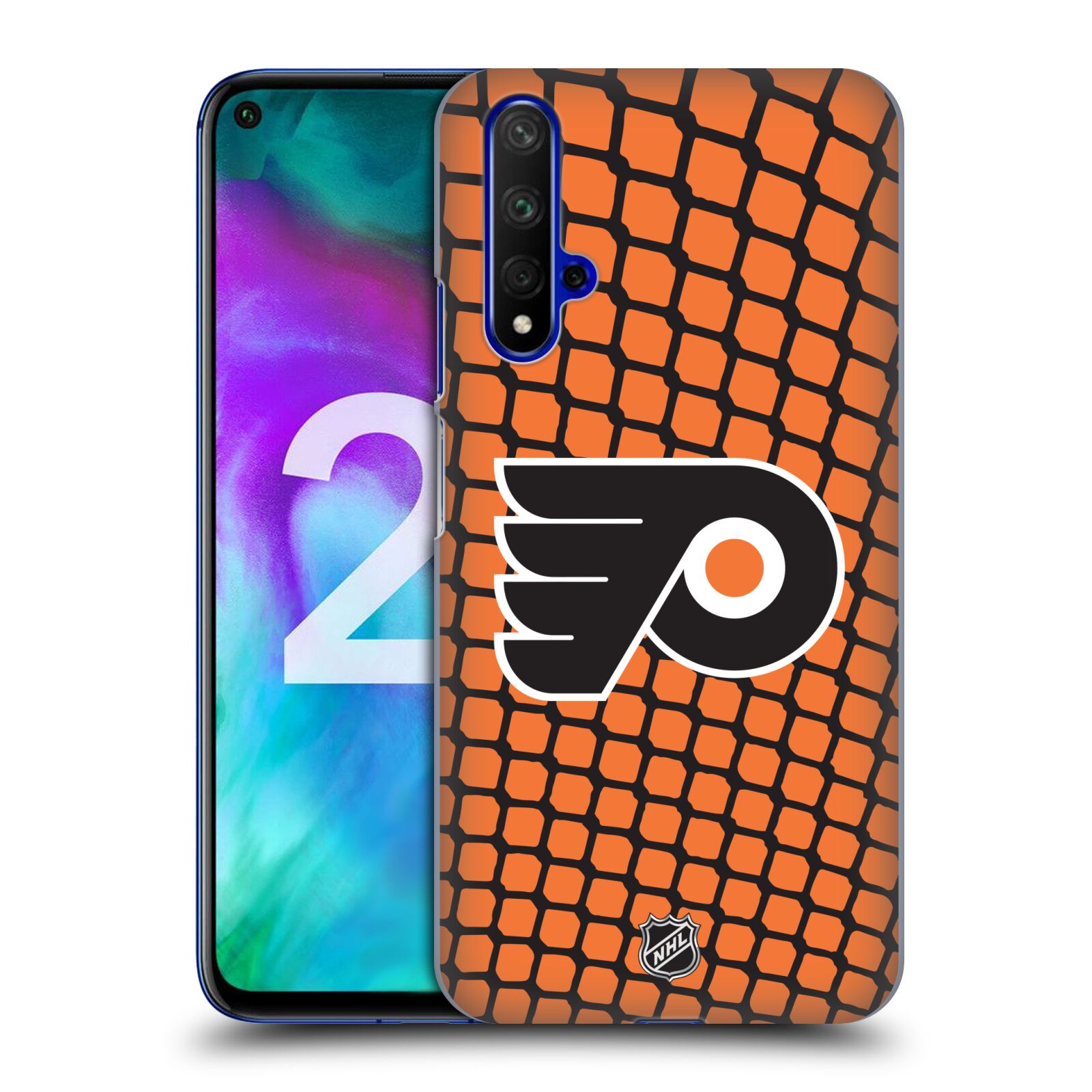 Pouzdro na mobil HONOR 20 - HEAD CASE - Hokej NHL - Philadelphia Flyers - Znak v brance