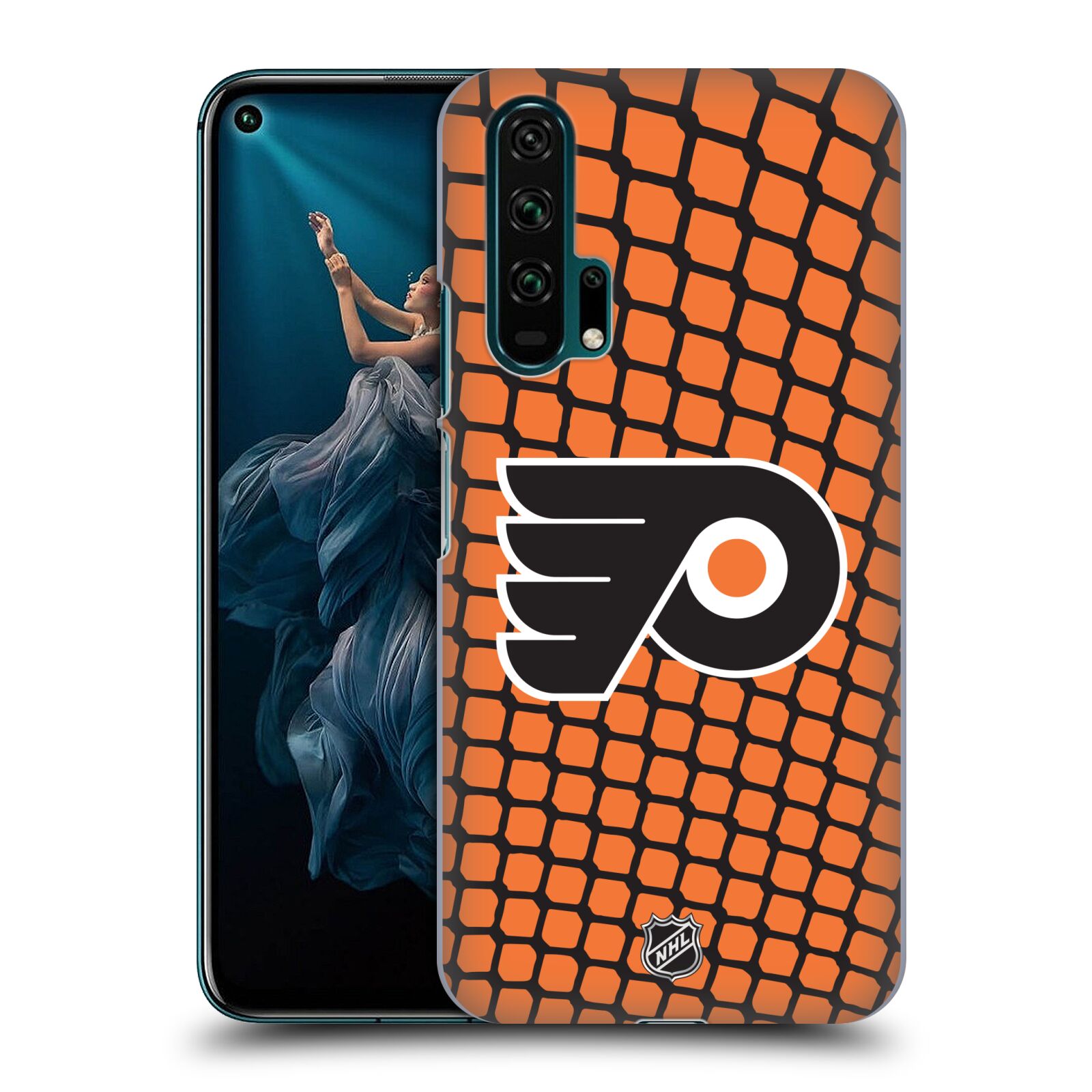 Pouzdro na mobil HONOR 20 PRO - HEAD CASE - Hokej NHL - Philadelphia Flyers - Znak v brance