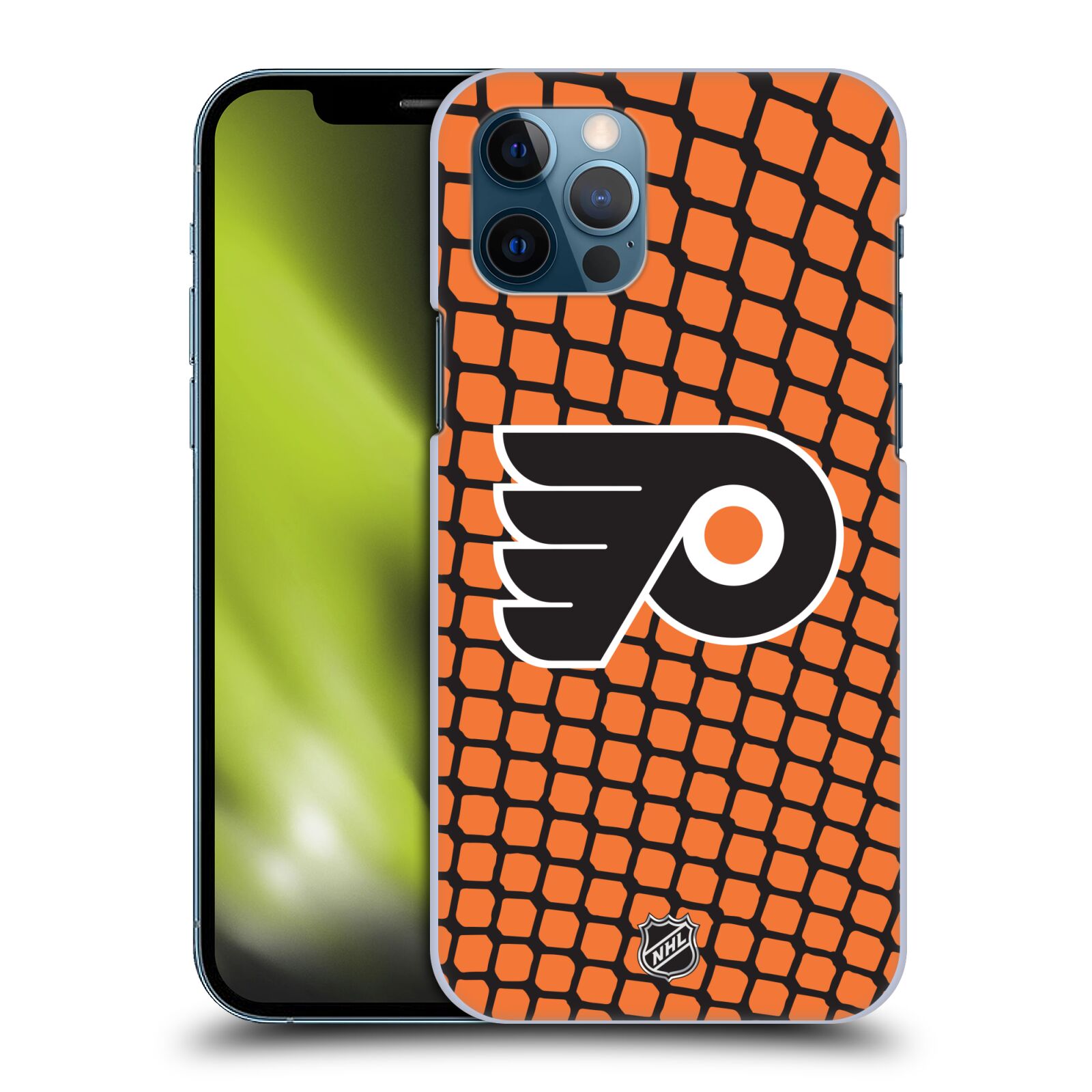 Pouzdro na mobil Apple Iphone 12 / 12 PRO - HEAD CASE - Hokej NHL - Philadelphia Flyers - Znak v brance