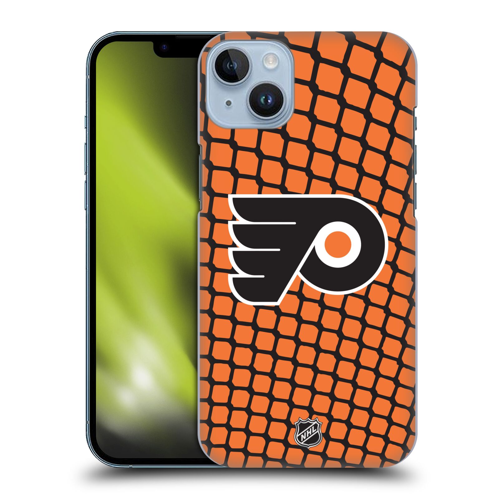 Pouzdro na mobil Apple Iphone 14 PLUS - HEAD CASE - Hokej NHL - Philadelphia Flyers - Znak v brance